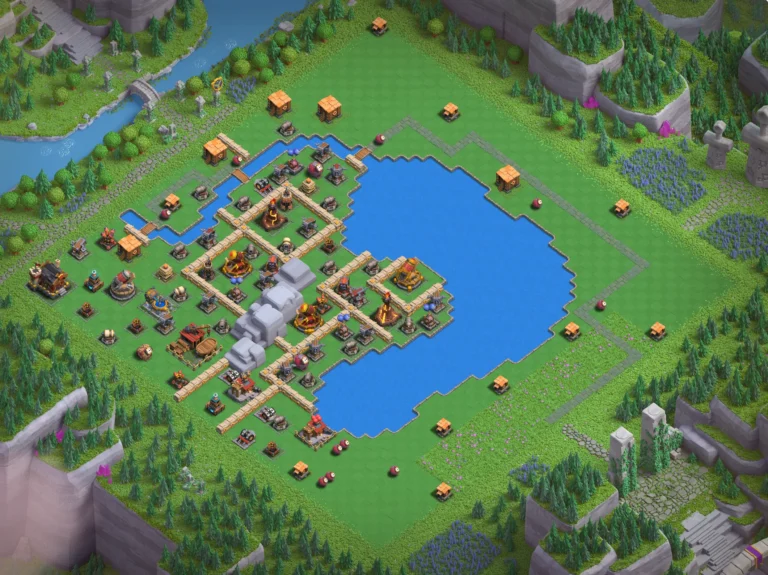 Best Balloon Lagoon Level 5 Layout - Clash of Clans Capital District Base Designs, Base #02