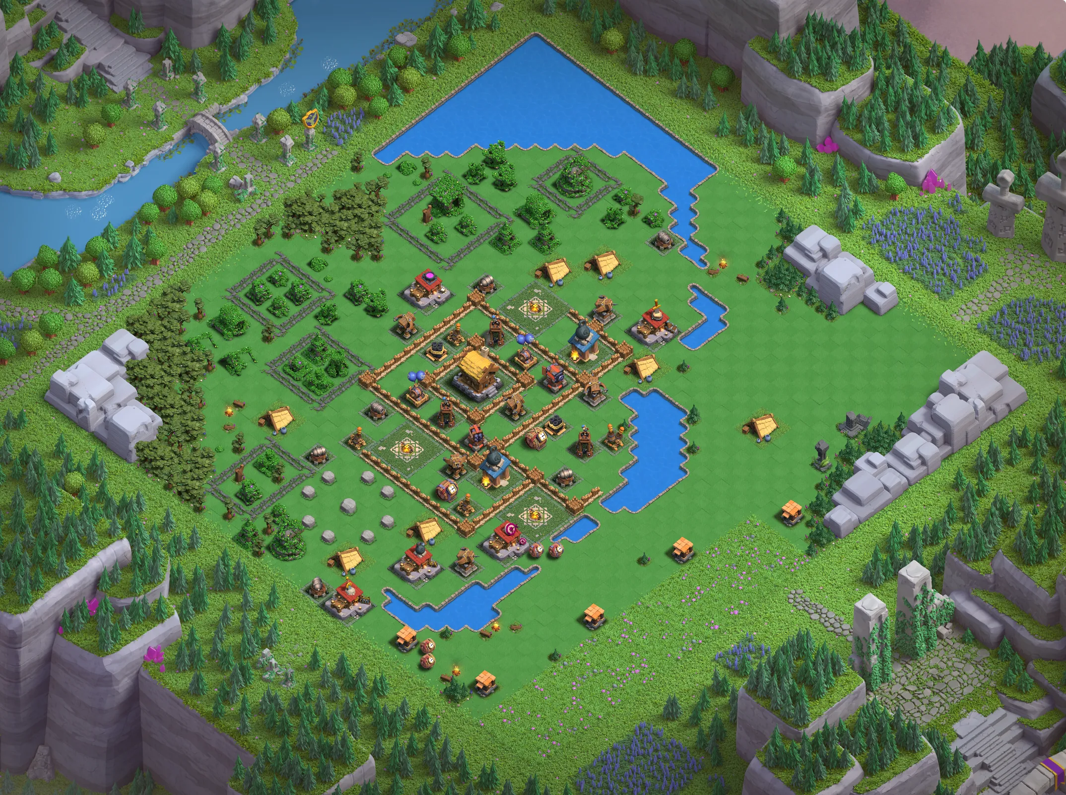 Barbarian Camp Level 2 layout - Strong Clash of Clans Capital District base with copy link Base #1