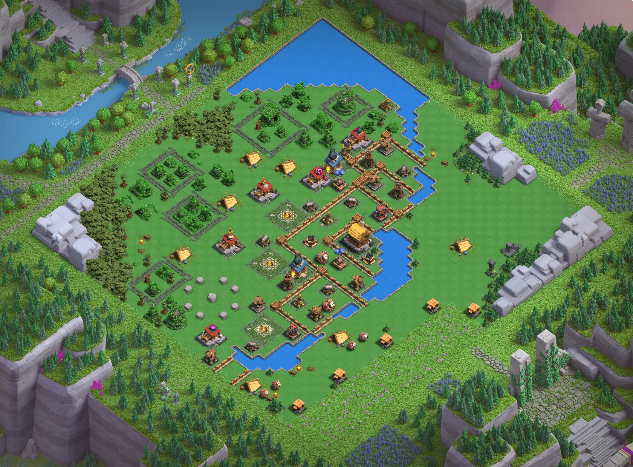 Barbarian Camp Level 2 layout - Strong Clash of Clans Capital District base with copy link Base #2