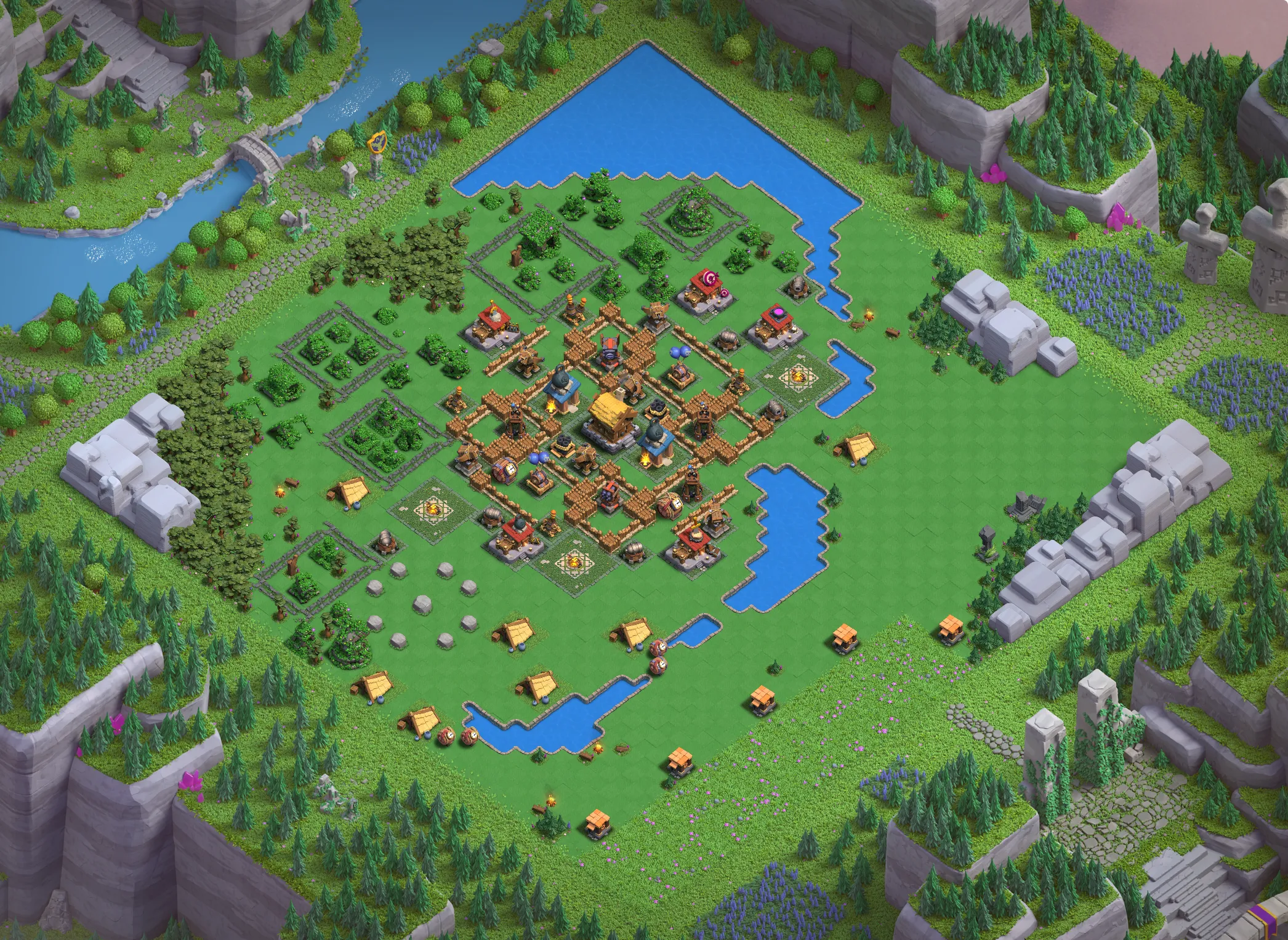 Barbarian Camp Level 2 layout - Strong Clash of Clans Capital District base with copy link Base #3