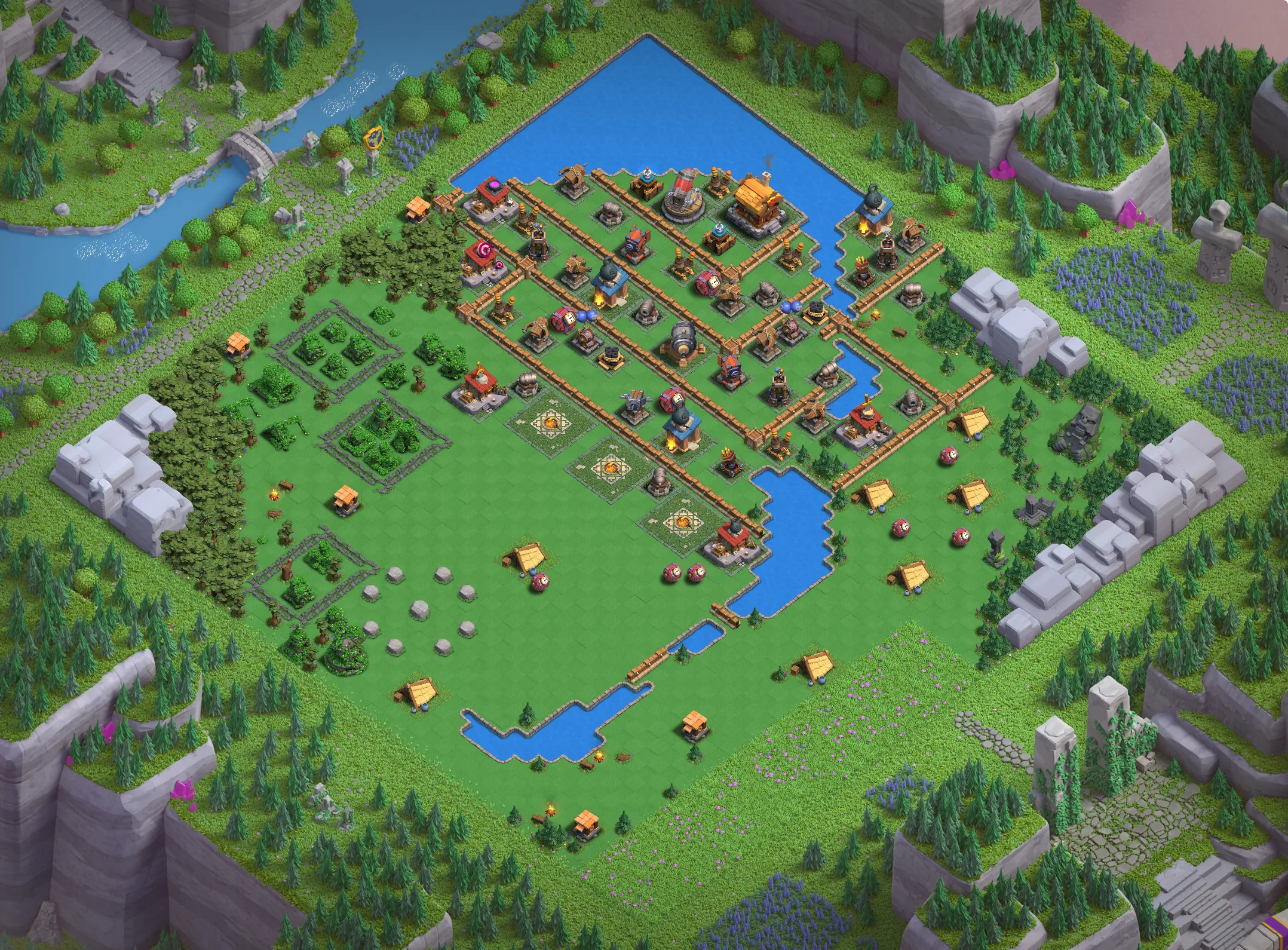 Barbarian Camp Level 3 layout - Strong Clash of Clans Capital District base with copy link Base #1