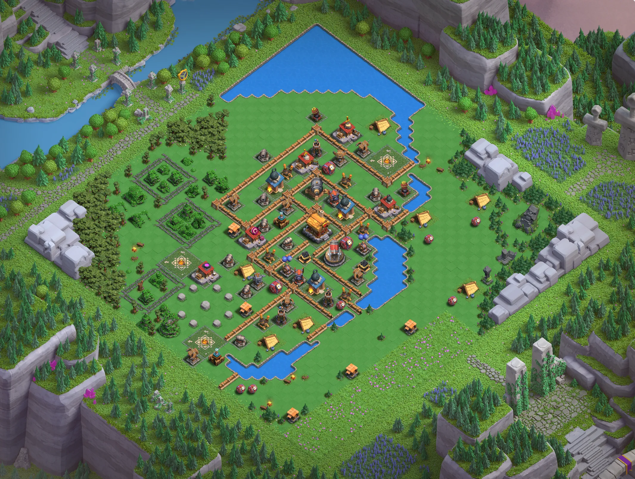 Barbarian Camp Level 3 layout - Strong Clash of Clans Capital District base with copy link Base #2