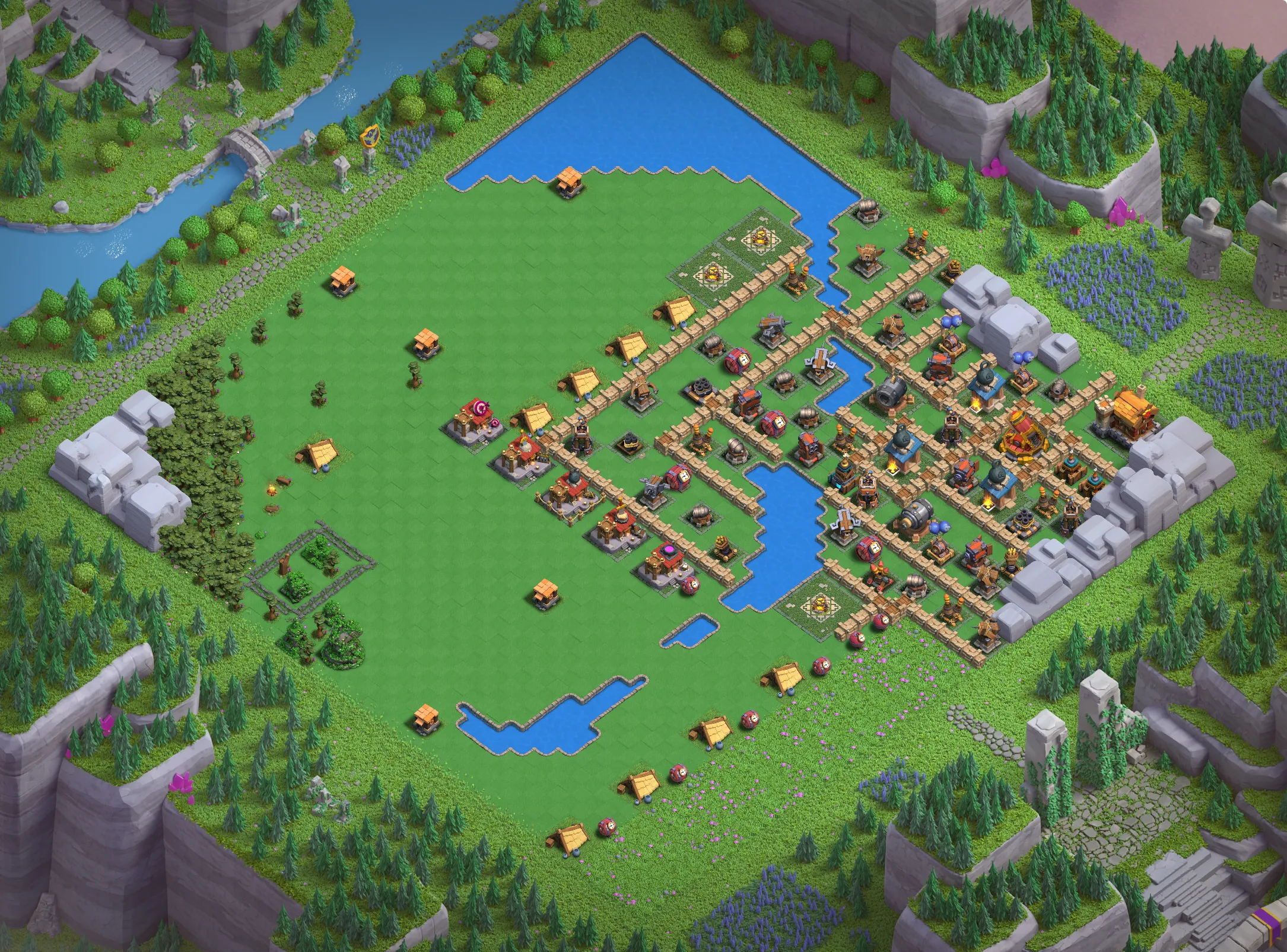 Barbarian Camp Level 4 layout - Strong Clash of Clans Capital District base with copy link Base #1