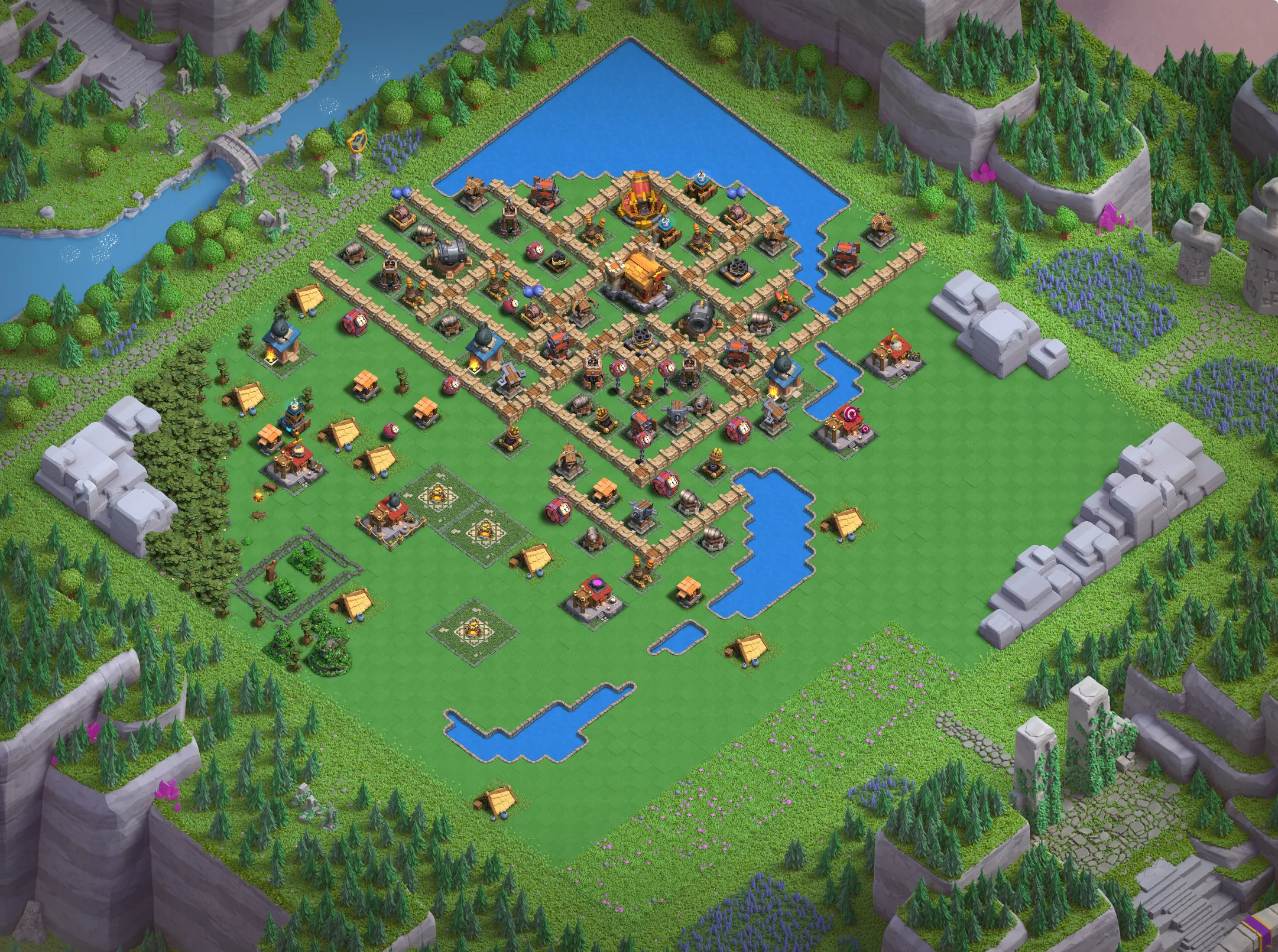 Barbarian Camp Level 4 layout - Strong Clash of Clans Capital District base with copy link Base #2