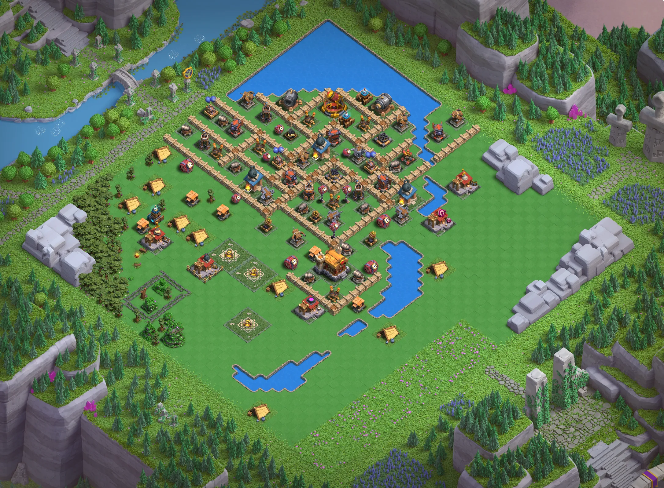 Barbarian Camp Level 4 layout - Strong Clash of Clans Capital District base with copy link Base #3