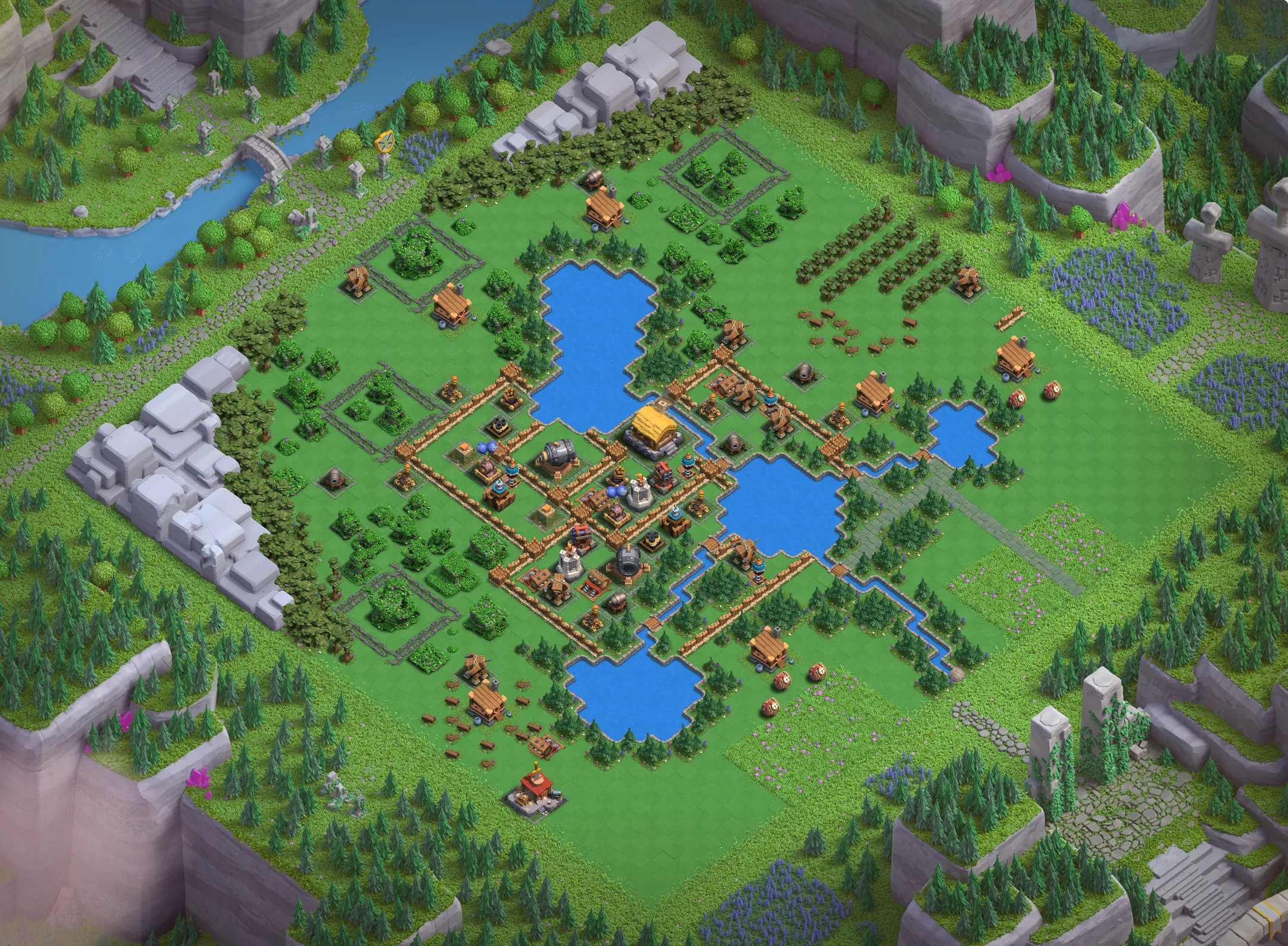 Builders Workshop Level 1 layout - Strong Clash of Clans Capital District base with copy link Base #2