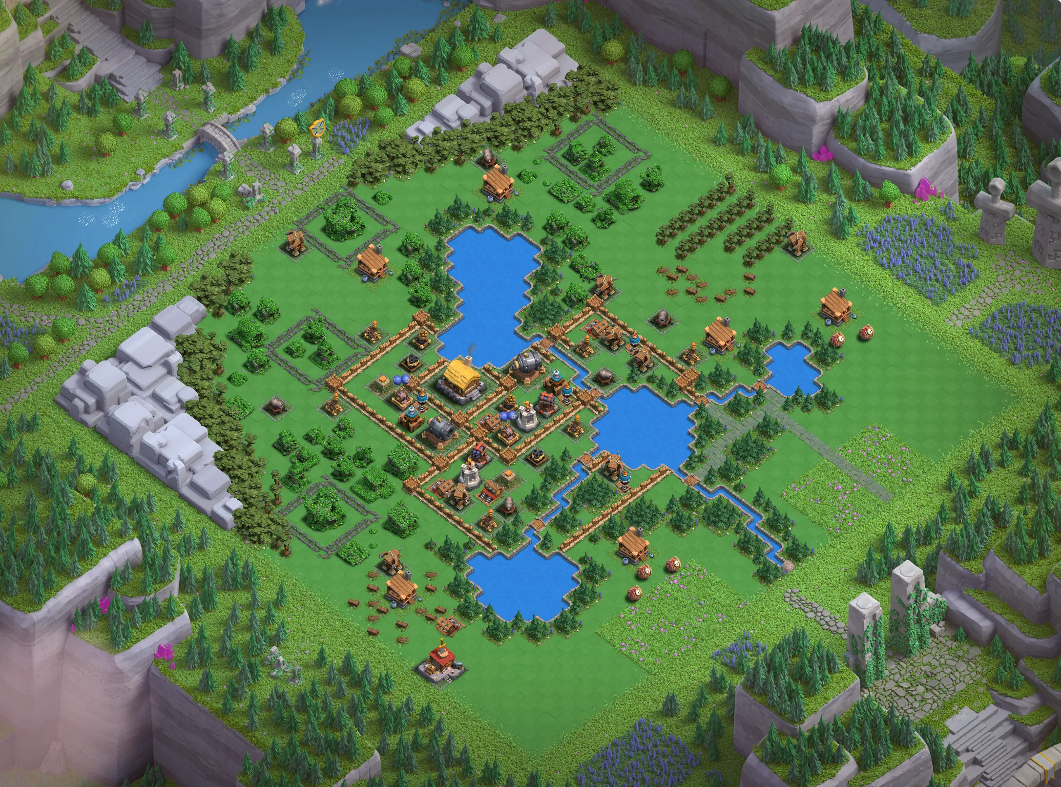 Builders Workshop Level 1 layout - Strong Clash of Clans Capital District base with copy link Base #3