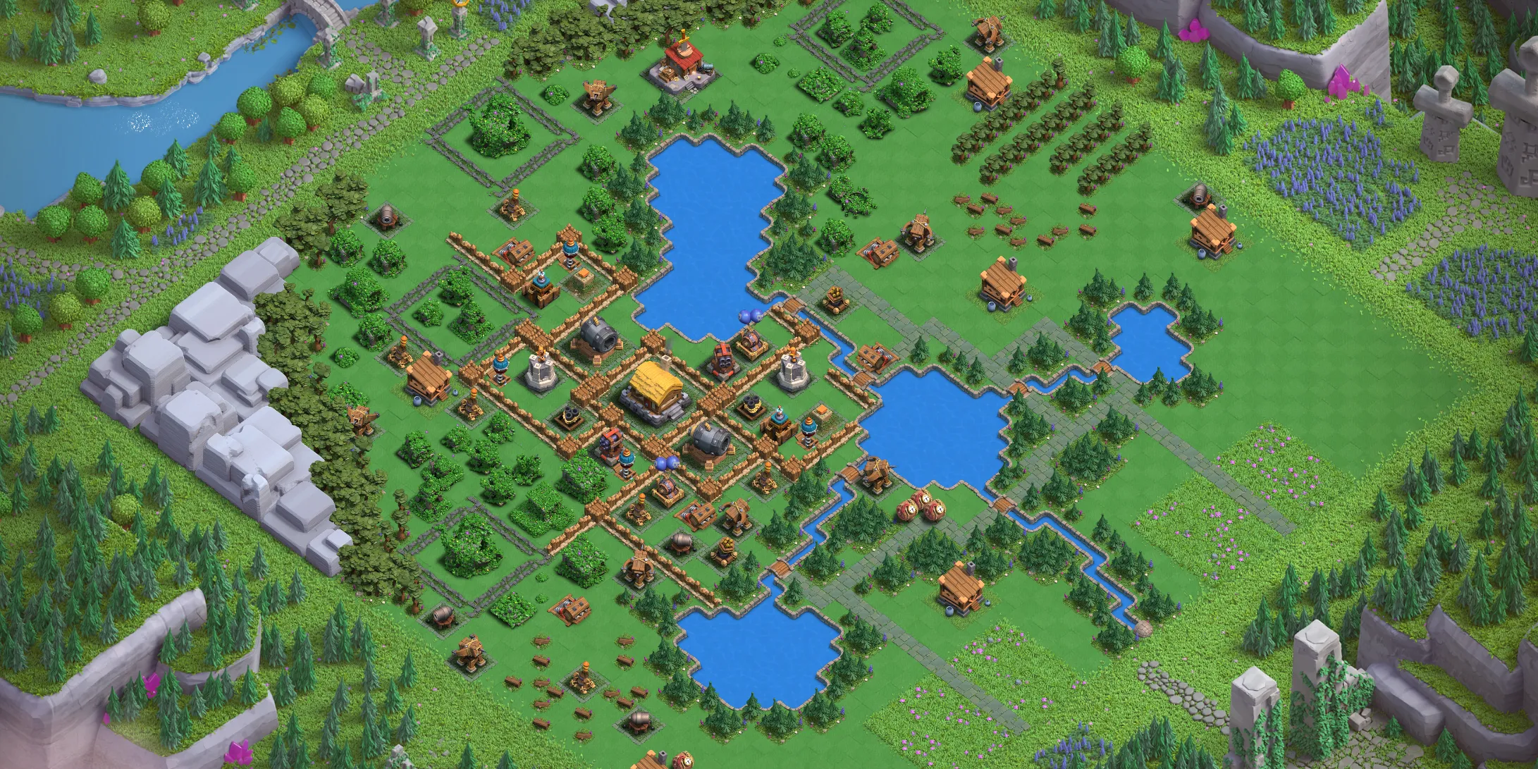 Builders Workshop Level 1 layout - Strong Clash of Clans Capital District base with copy link Base no. 1