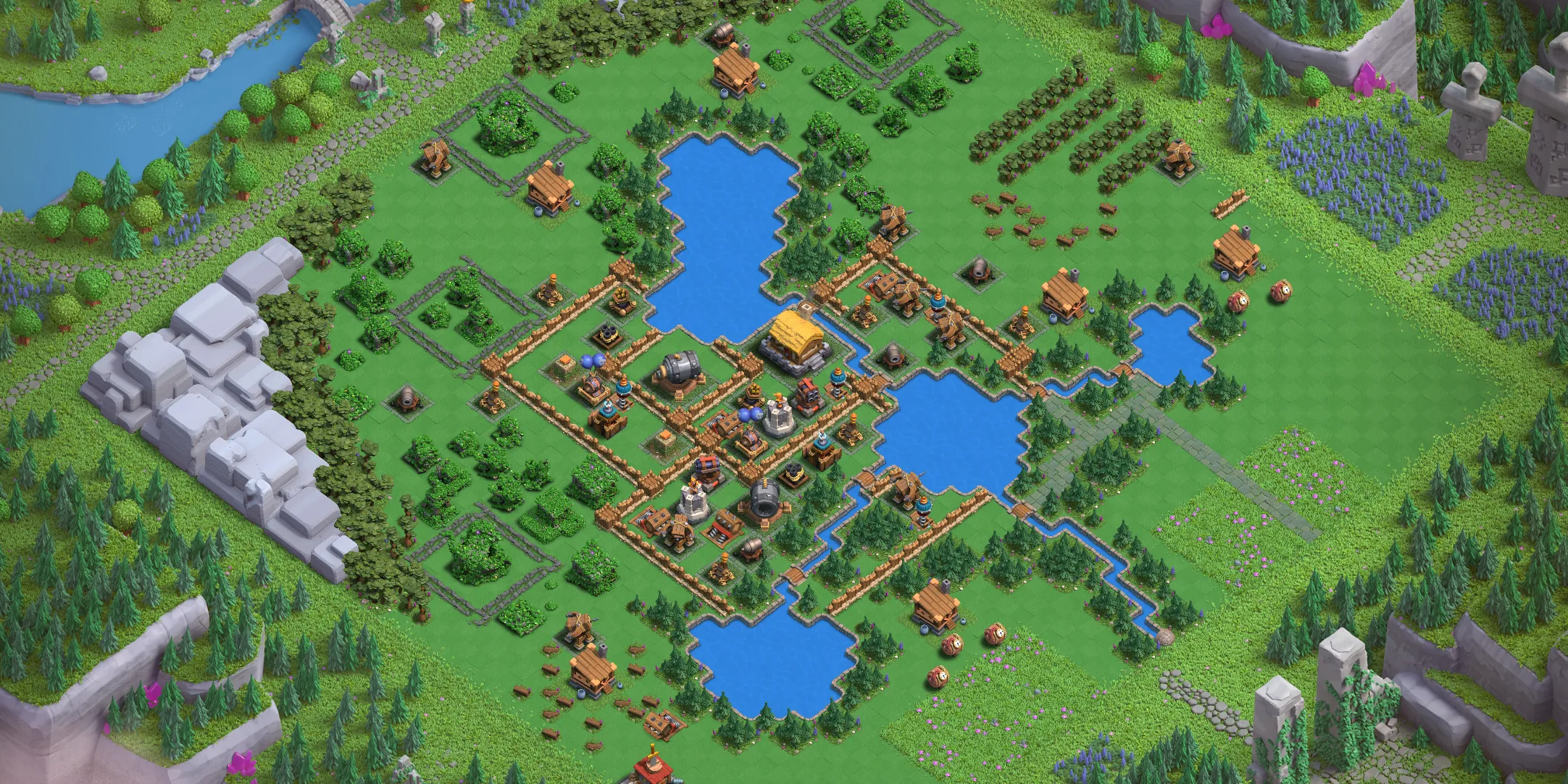 Builders Workshop Level 1 layout - Strong Clash of Clans Capital District base with copy link Base no. 2