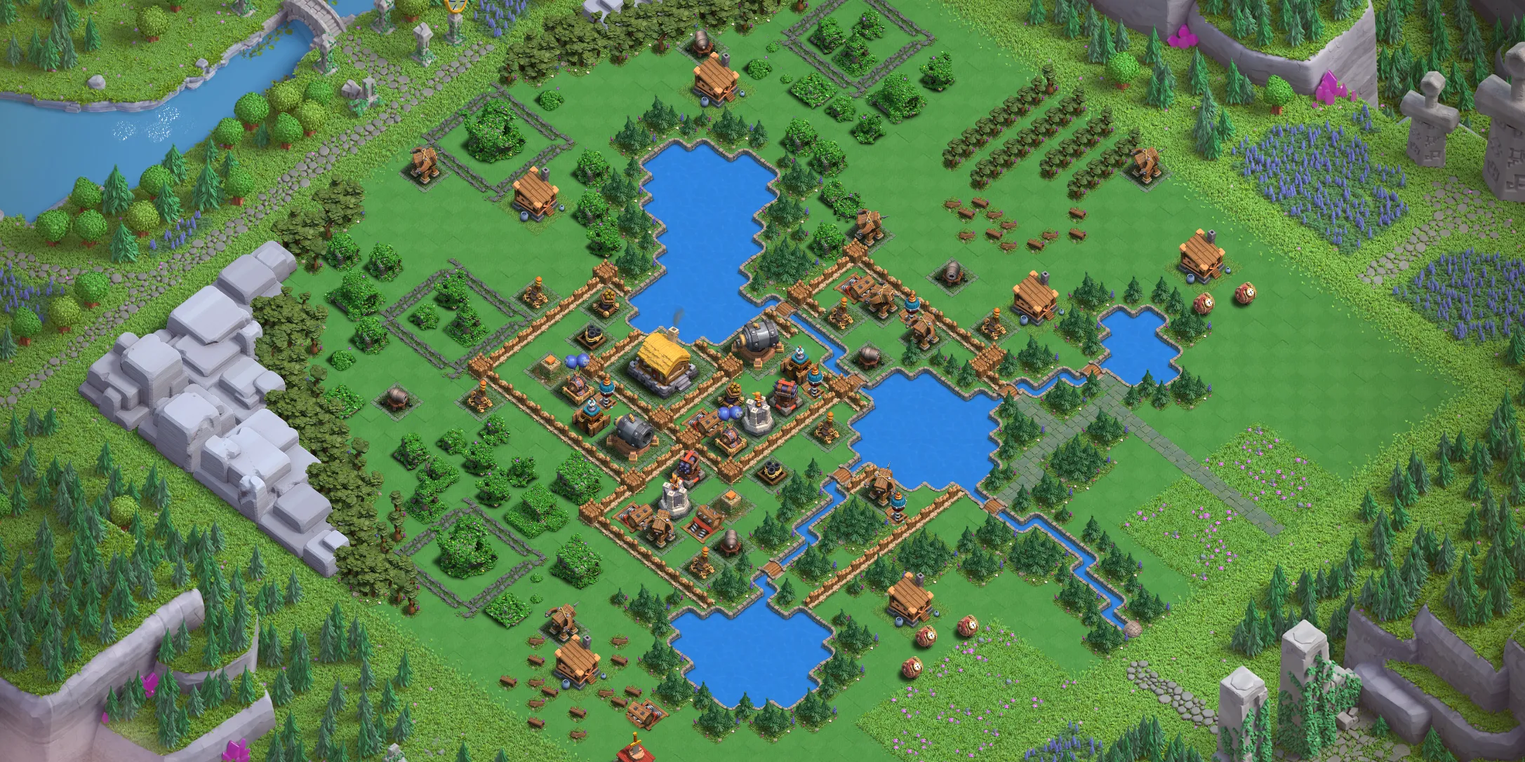Builders Workshop Level 1 layout - Strong Clash of Clans Capital District base with copy link Base no. 3
