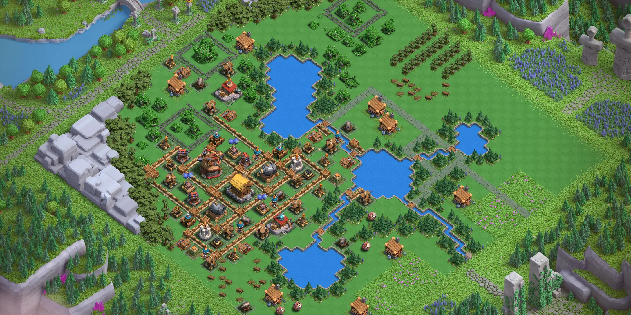  Builders Workshop Level 2 Layout - Best Clash of Clans Capital District Base Designs Img 2