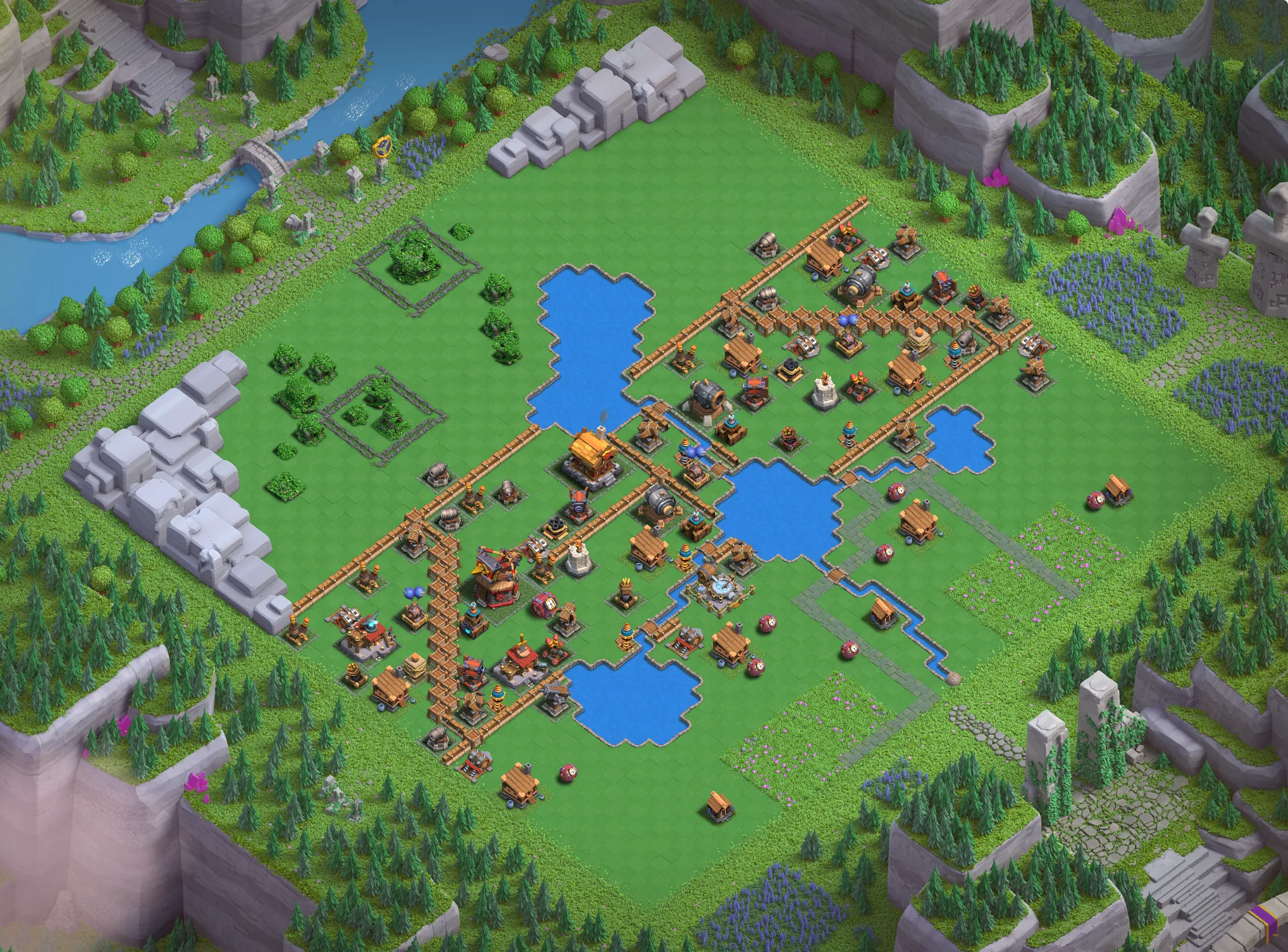 Builders Workshop Level 3 layout - Strong Clash of Clans Capital District base with copy link Base #1