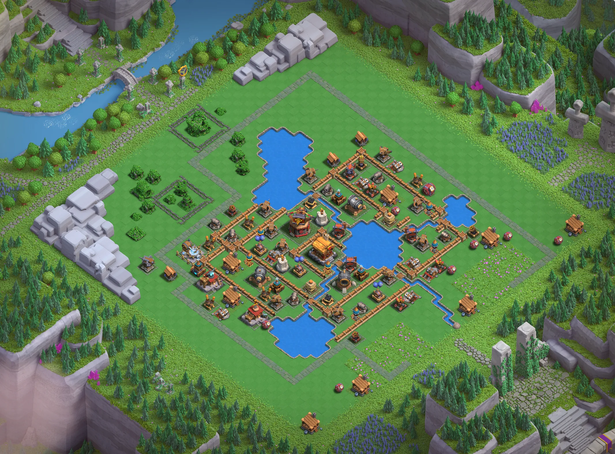 Builders Workshop Level 3 layout - Strong Clash of Clans Capital District base with copy link Base #3