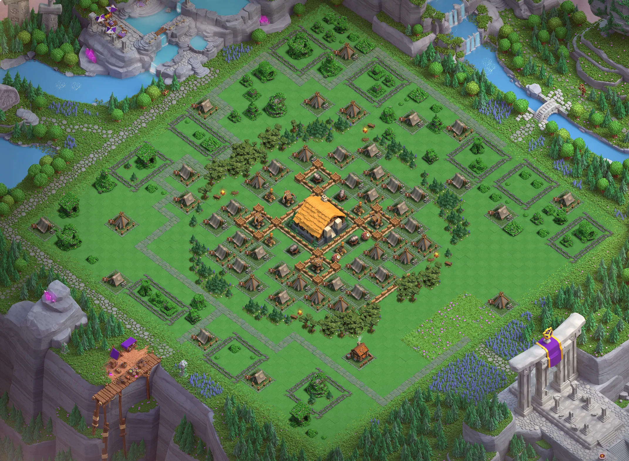 Best Capital Peak Level 1 Base Layout - Clash of Clans Capital Hall 1 Design Base #1