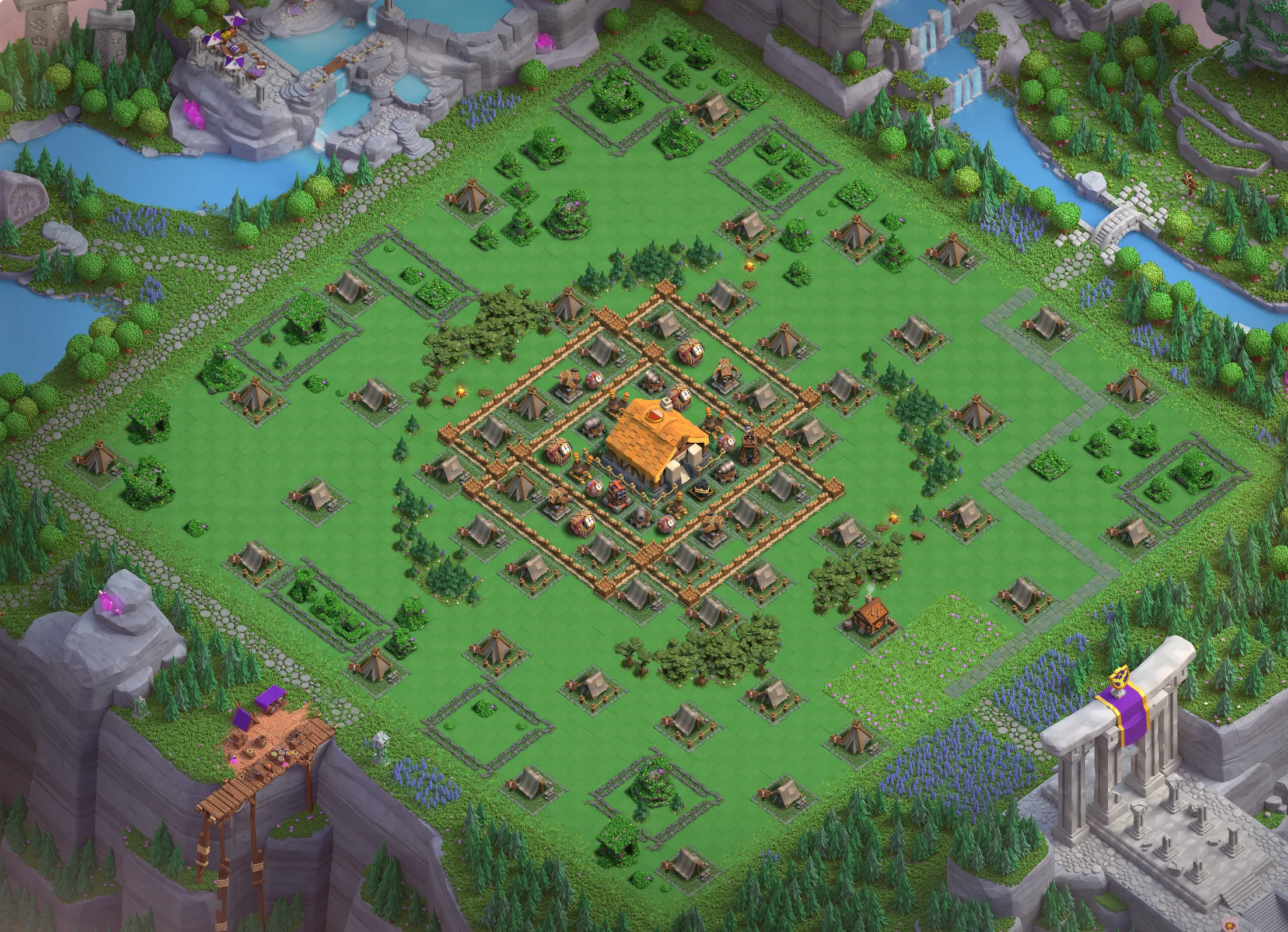 Best Capital Peak Level 2 Base Layout - Clash of Clans Capital Hall 2 Design Base #1