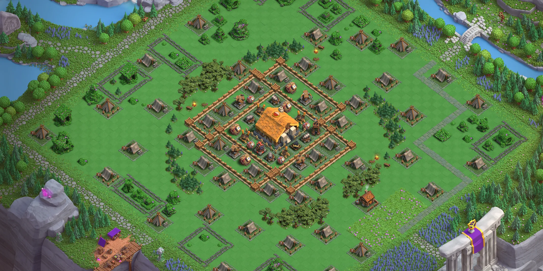 Best Capital Peak Level 2 Base Layout - Clash of Clans Capital Hall 2 Design Base no. 1