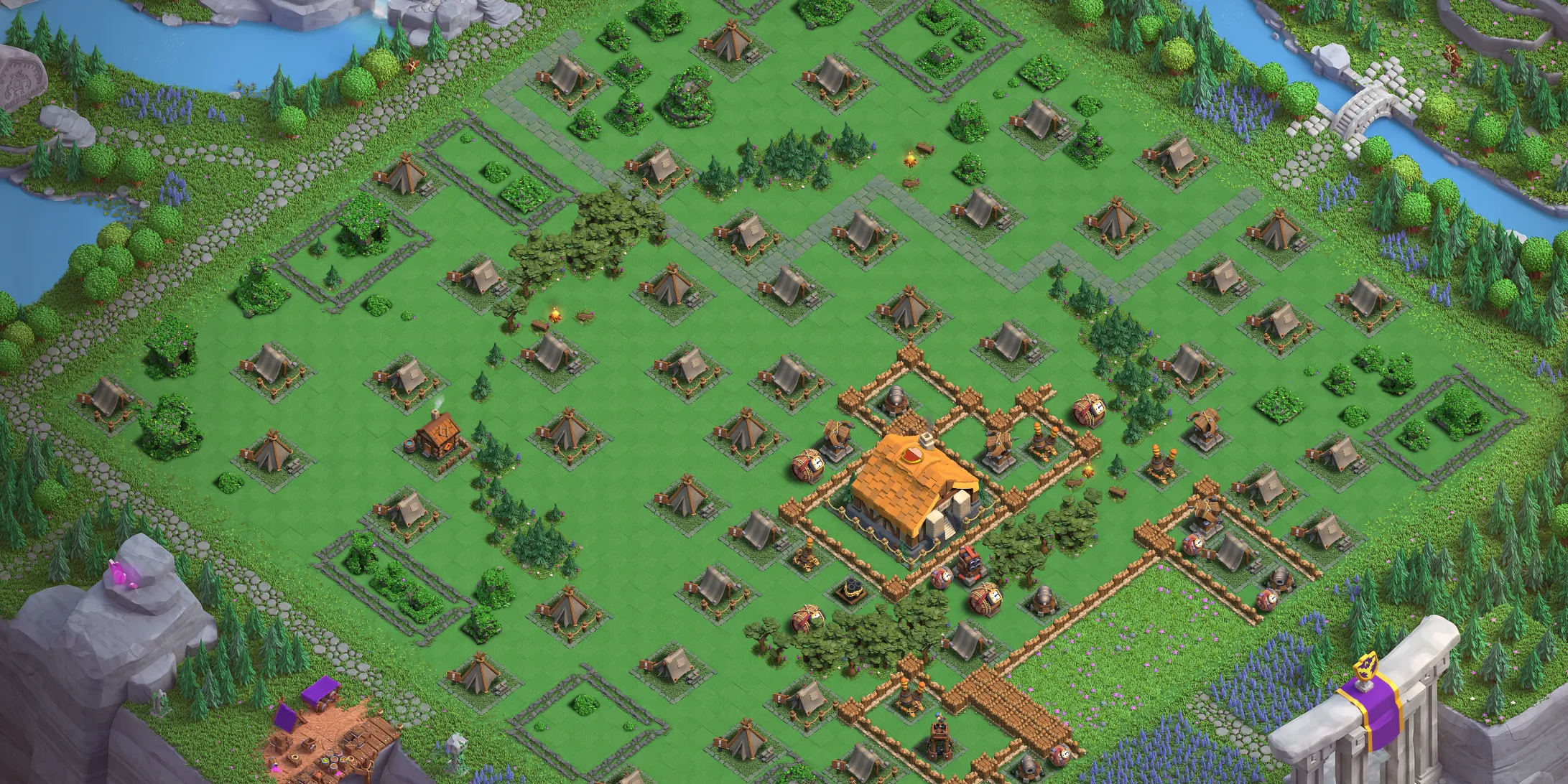 Best Capital Peak Level 2 Base Layout - Clash of Clans Capital Hall 2 Design Base no. 3