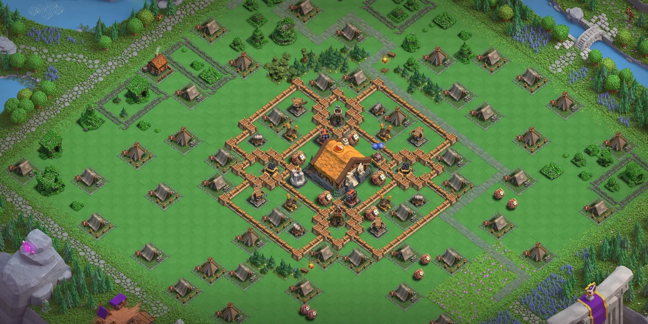 Best Capital Peak Level 3 Base Layout - Clash of Clans Capital Hall 3 Design Base no. 1