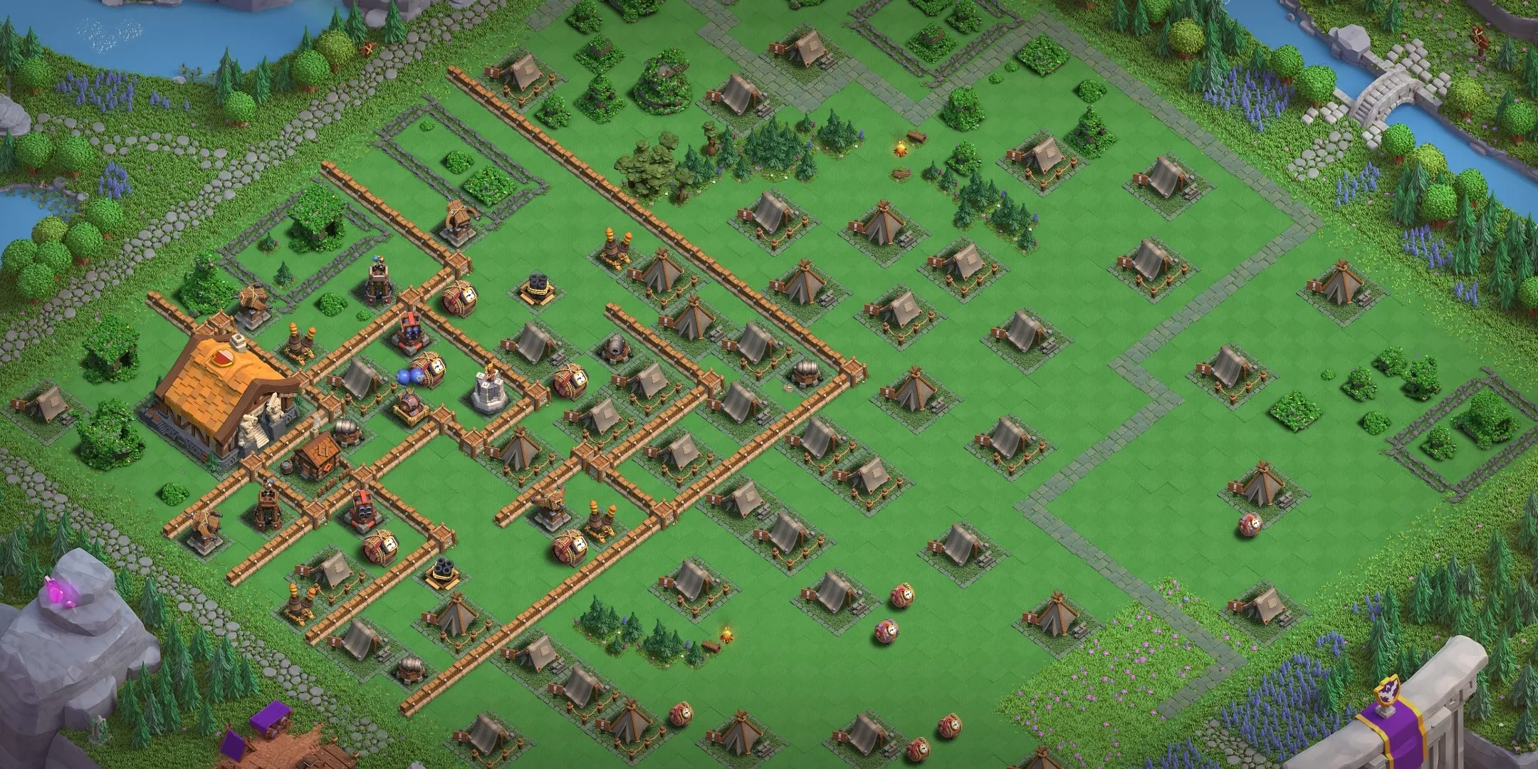 Best Capital Peak Level 3 Base Layout - Clash of Clans Capital Hall 3 Design Base no. 2