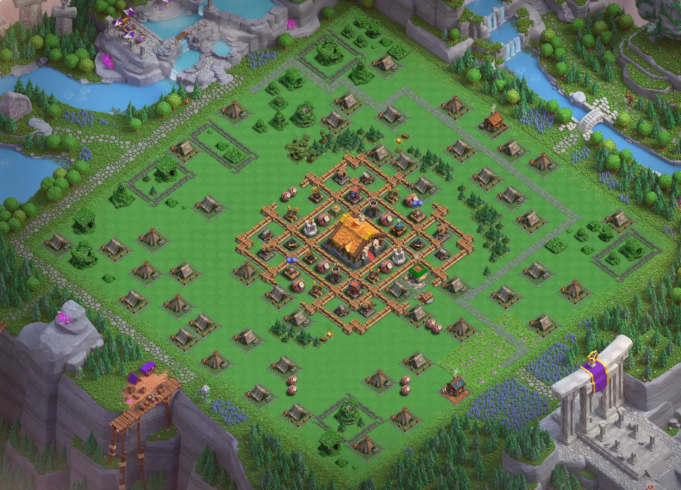 Best Capital Peak Level 4 Base Layout - Clash of Clans Capital Hall 4 Design Base #1