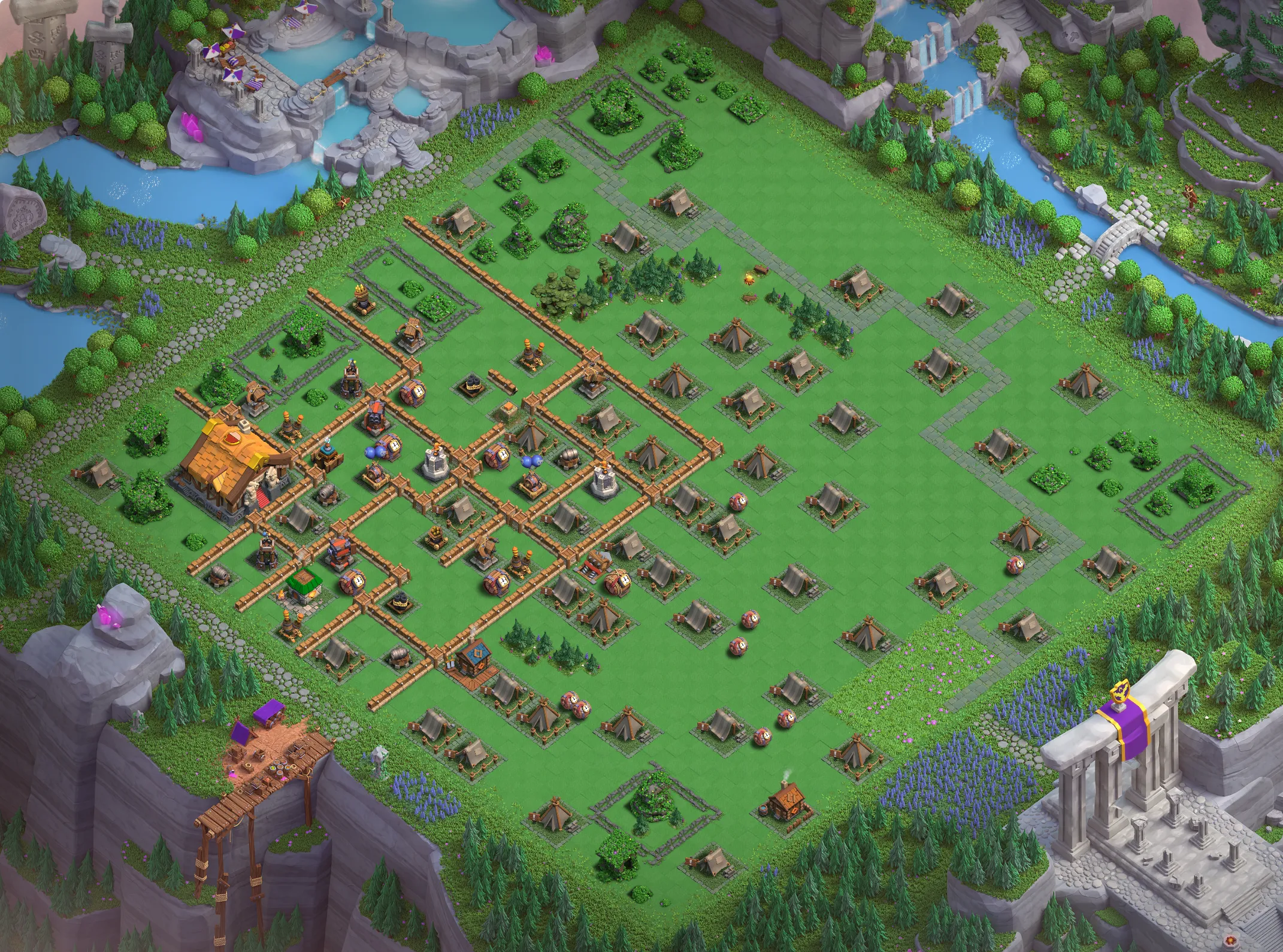 Best Capital Peak Level 4 Base Layout - Clash of Clans Capital Hall 4 Design Base #3
