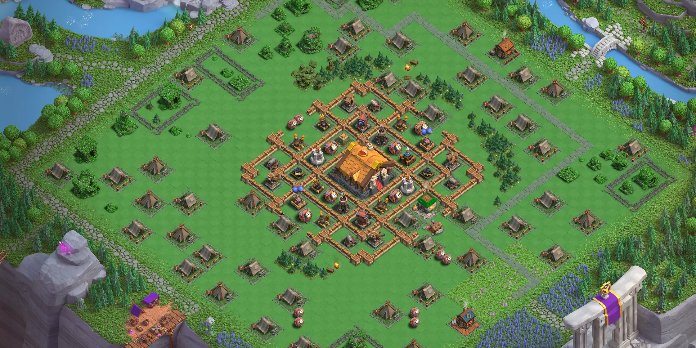 Best Capital Peak Level 4 Base Layout - Clash of Clans Capital Hall 4 Design Base no. 1