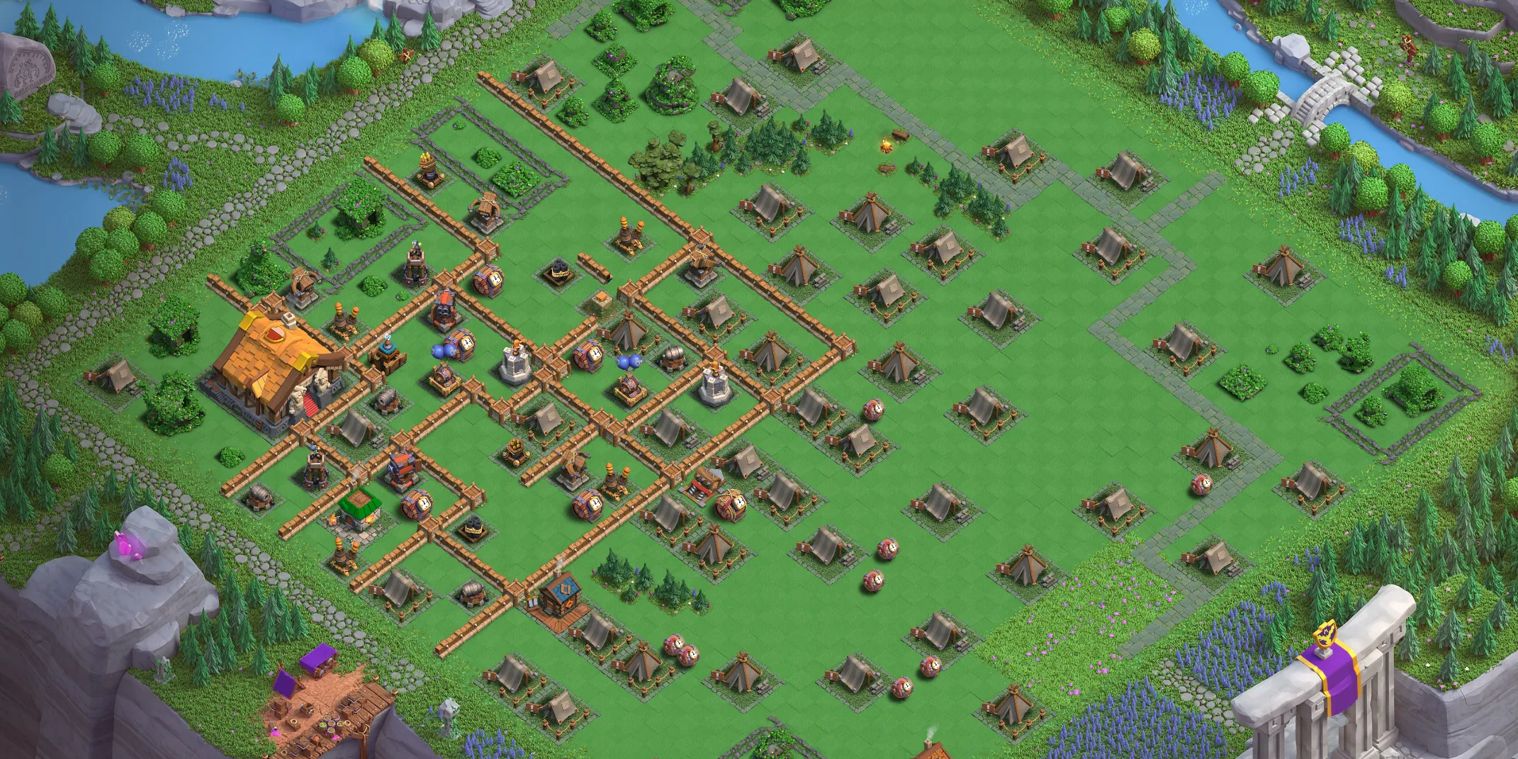 Best Capital Peak Level 4 Base Layout - Clash of Clans Capital Hall 4 Design Base no. 3