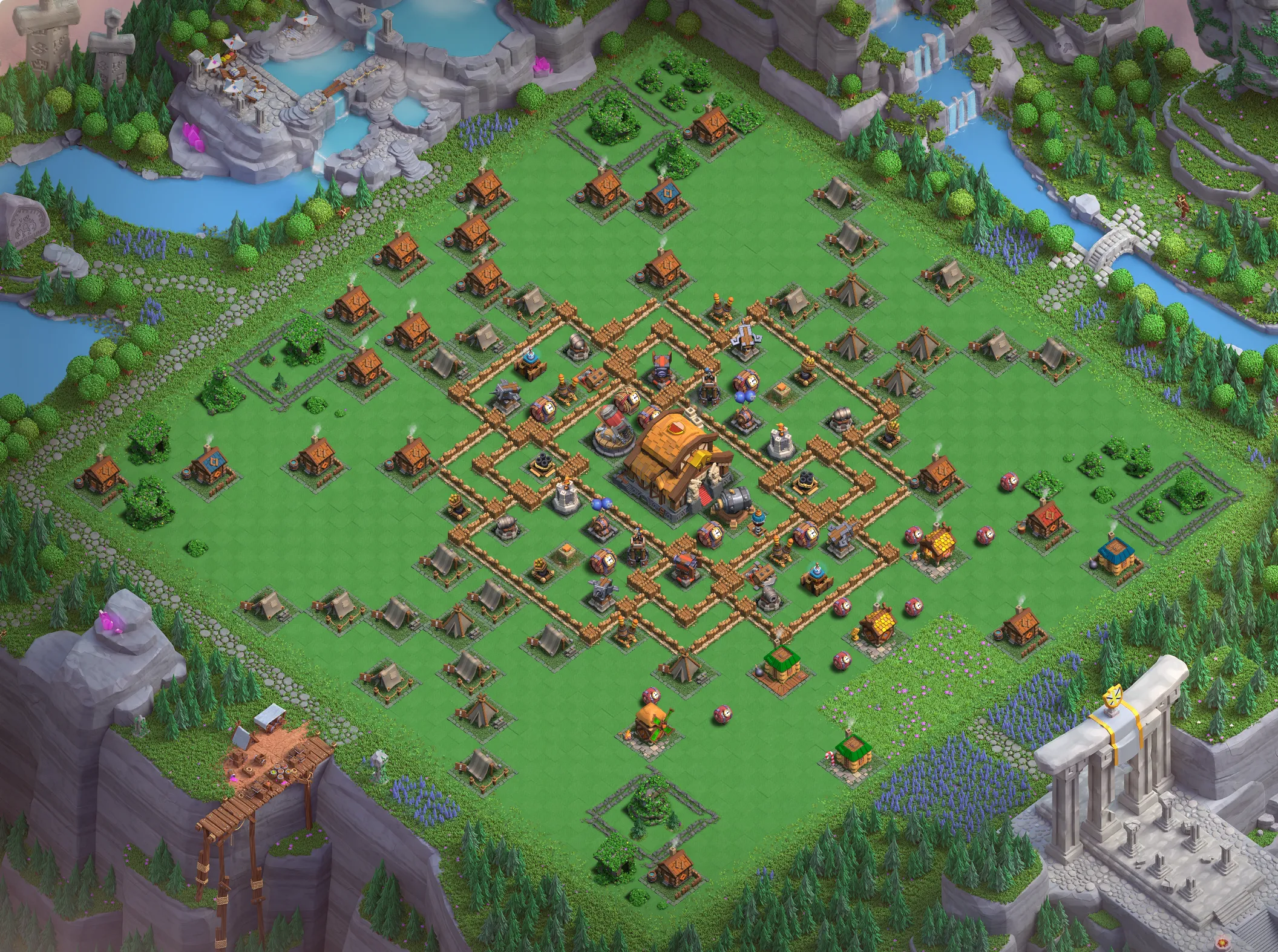 Best Capital Peak Level 5 Base Layout - Clash of Clans Capital Hall 5 Design Base #1