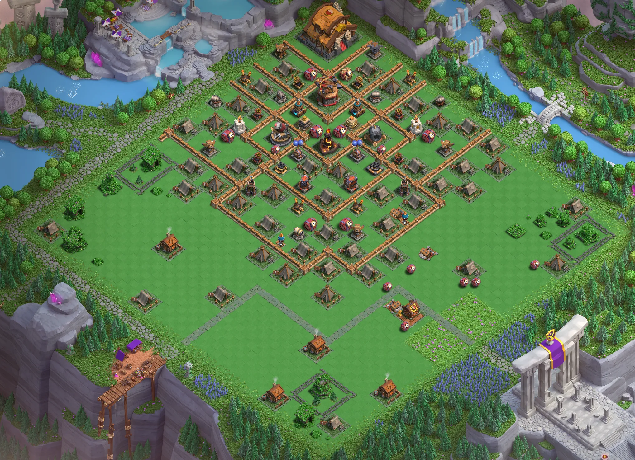 Best Capital Peak Level 6 Base Layout - Clash of Clans Capital Hall 6 Design Base #1