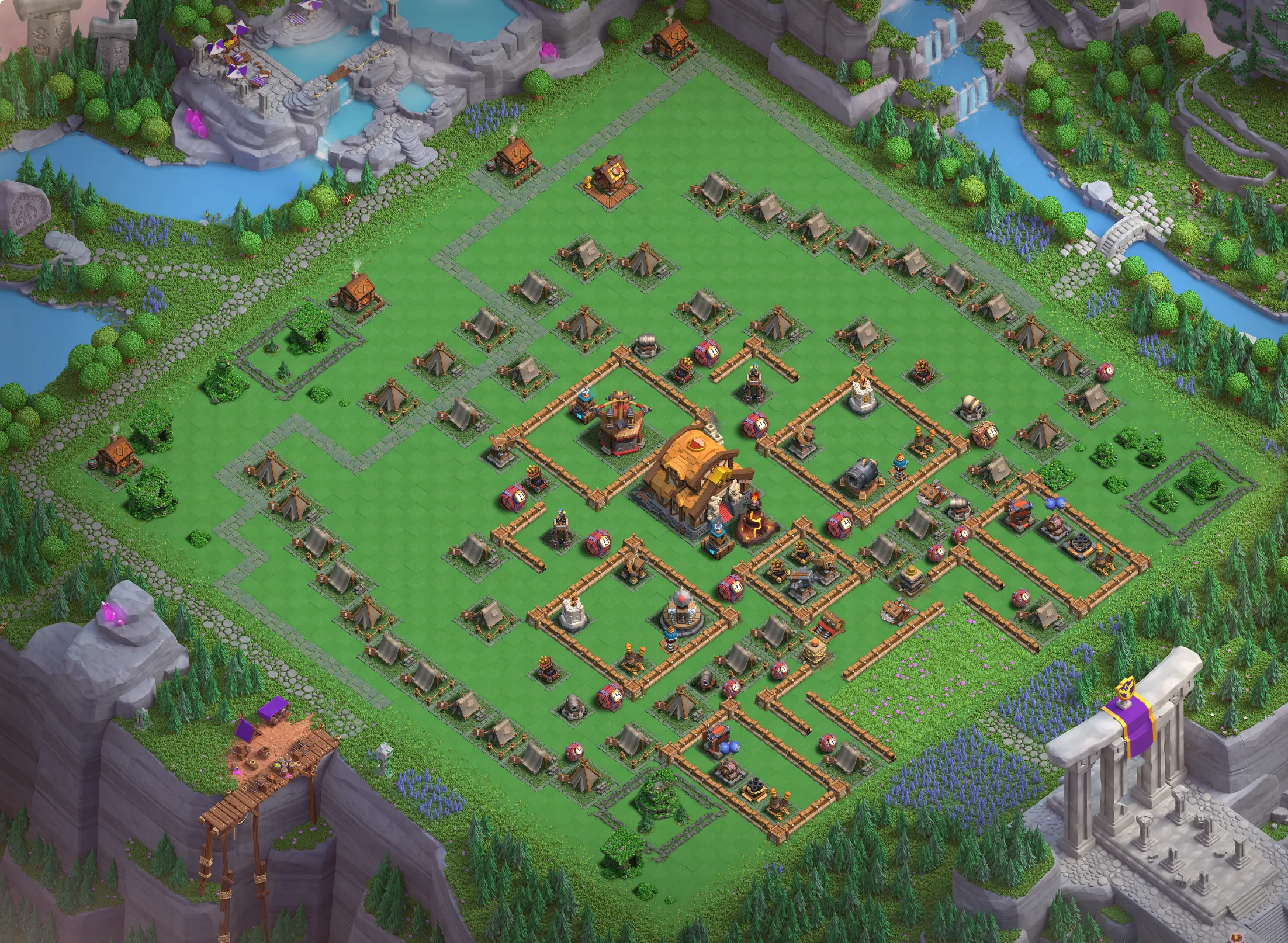 Best Capital Peak Level 6 Base Layout - Clash of Clans Capital Hall 6 Design Base #3