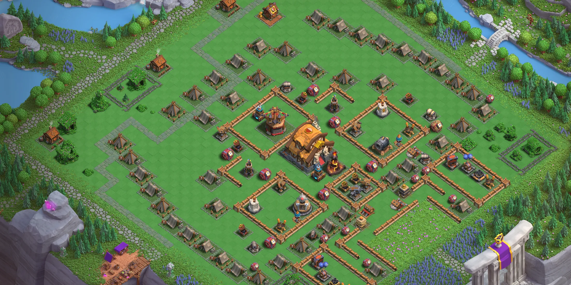 Best Capital Peak Level 6 Base Layout - Clash of Clans Capital Hall 6 Design Base no. 3