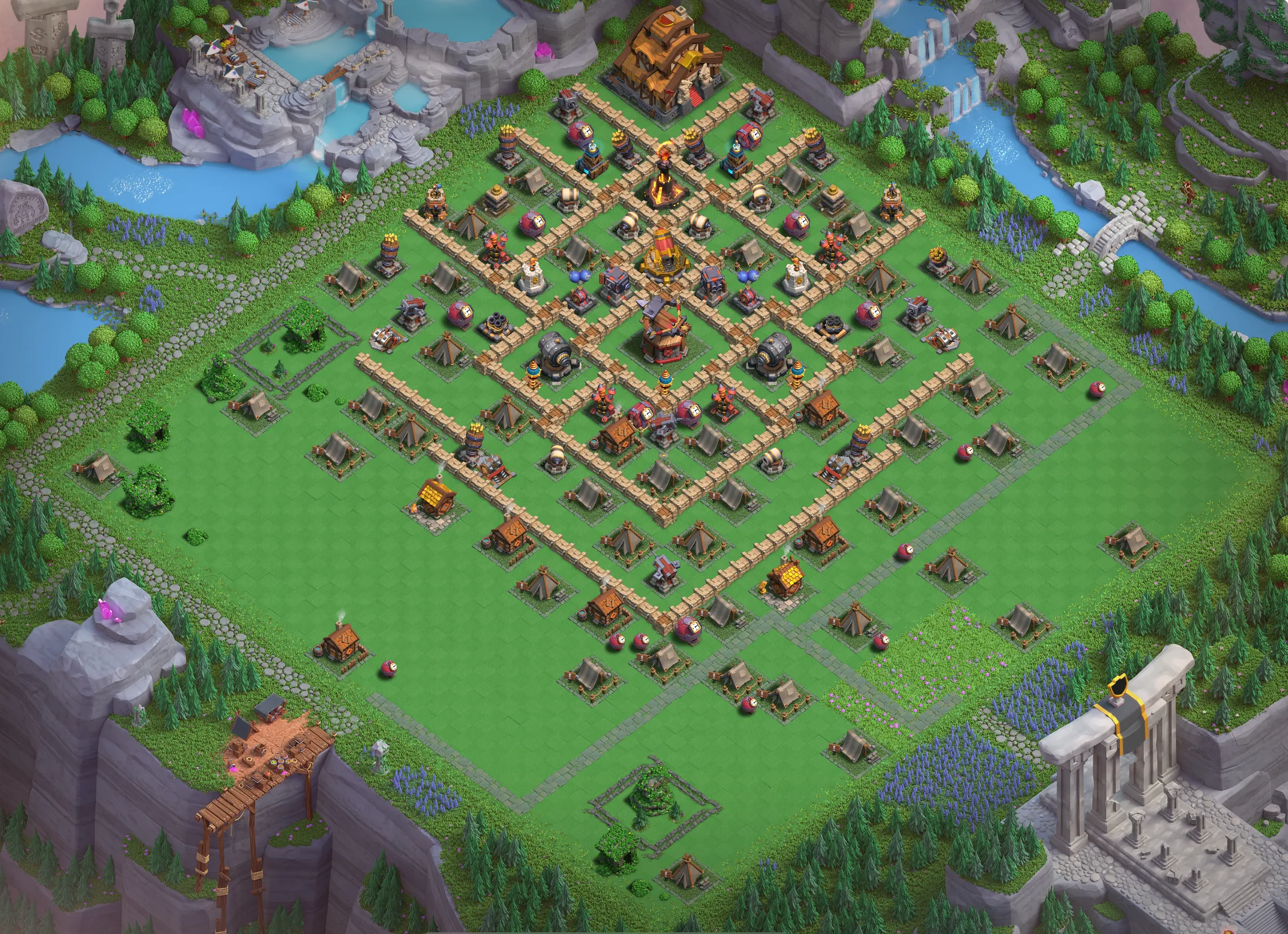Best Capital Peak Level 7 Base Layout - Clash of Clans Capital Hall 7 Design Base #1