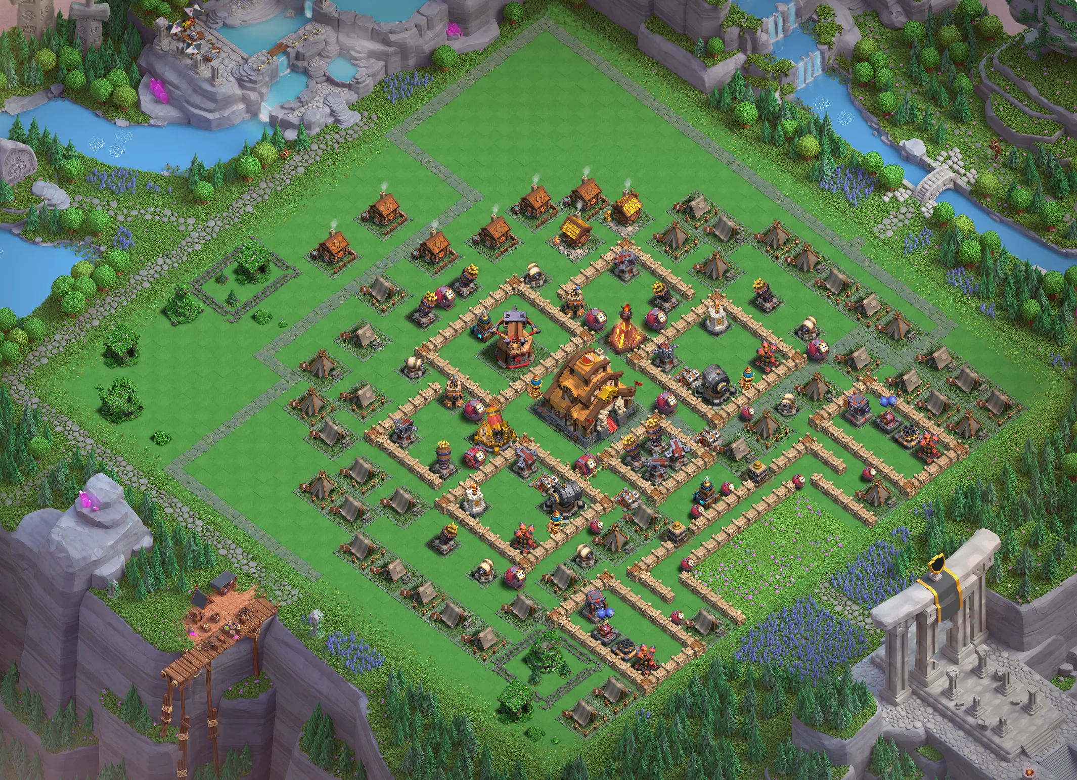 Best Capital Peak Level 7 Base Layout - Clash of Clans Capital Hall 7 Design Base #2