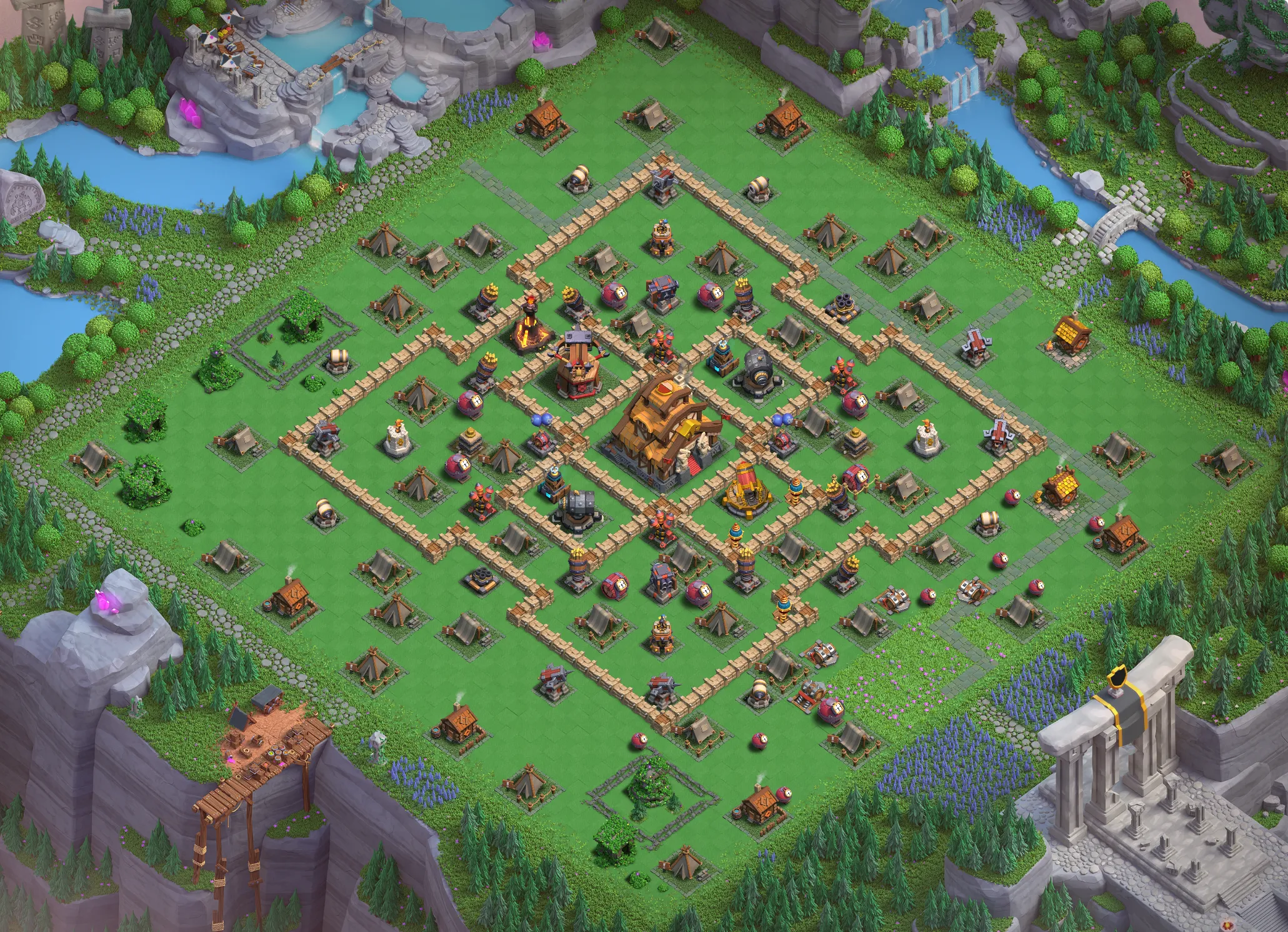 Best Capital Peak Level 7 Base Layout - Clash of Clans Capital Hall 7 Design Base #3