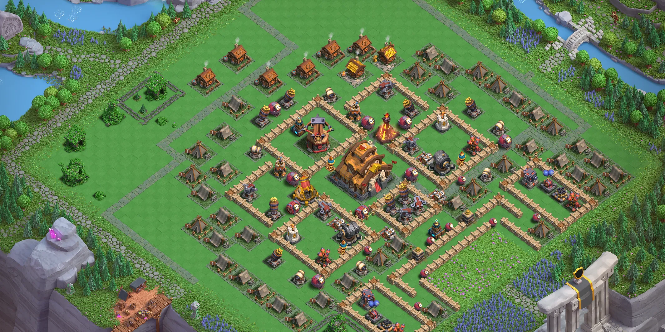 Best Capital Peak Level 7 Base Layout - Clash of Clans Capital Hall 7 Design Base no. 2