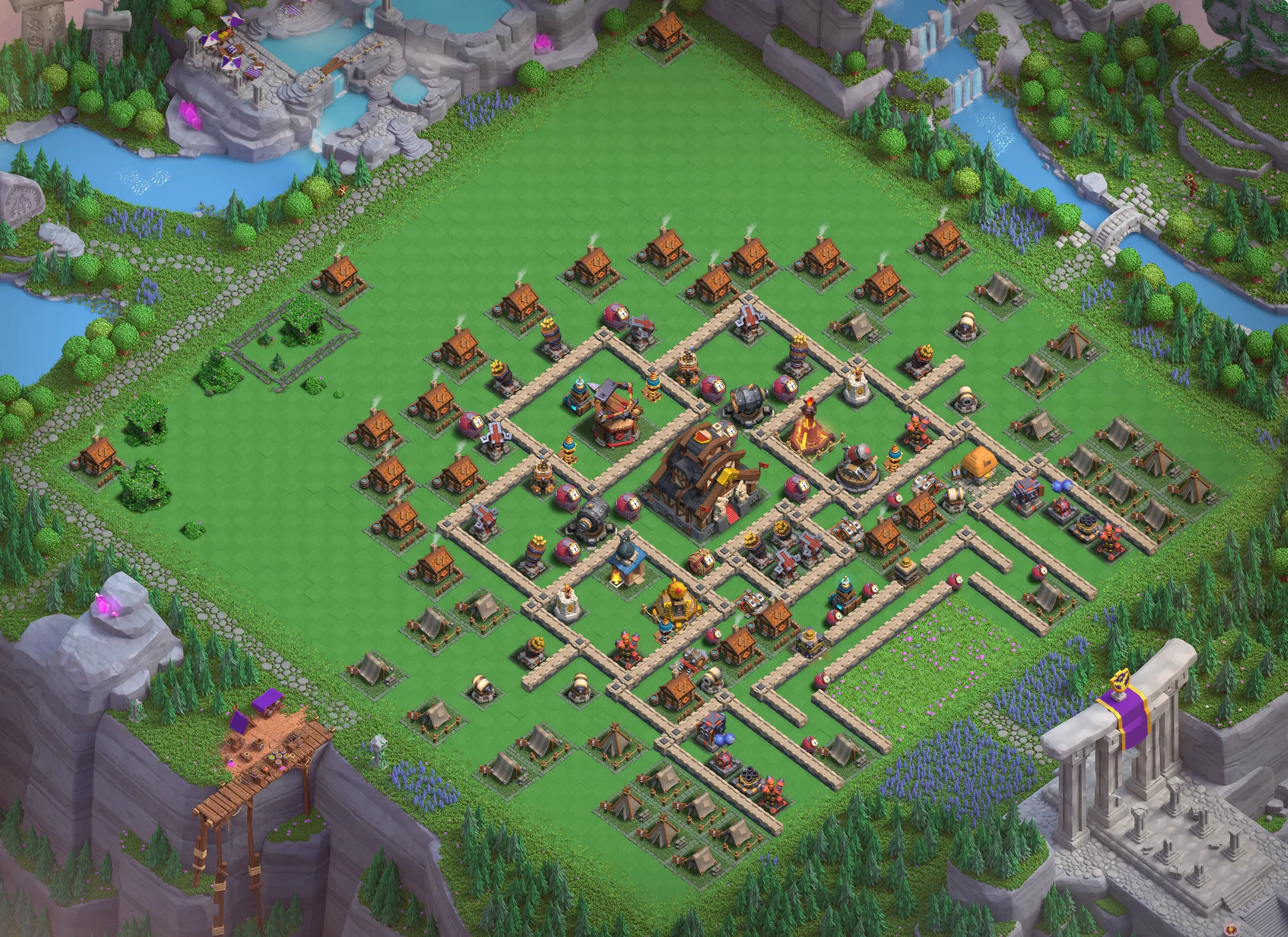 Best Capital Peak Level 8 Base Layout - Clash of Clans Capital Hall 8 Design Base #3