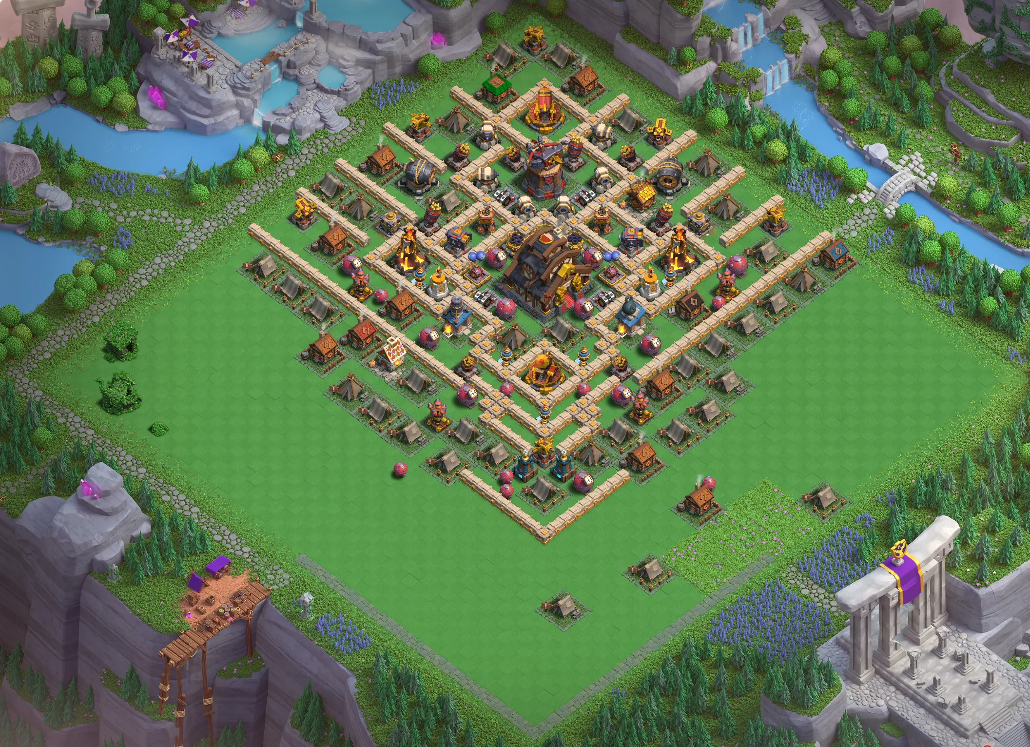 Best Capital Peak Level 9 Base Layout - Clash of Clans Capital Hall 9 Design Base #3