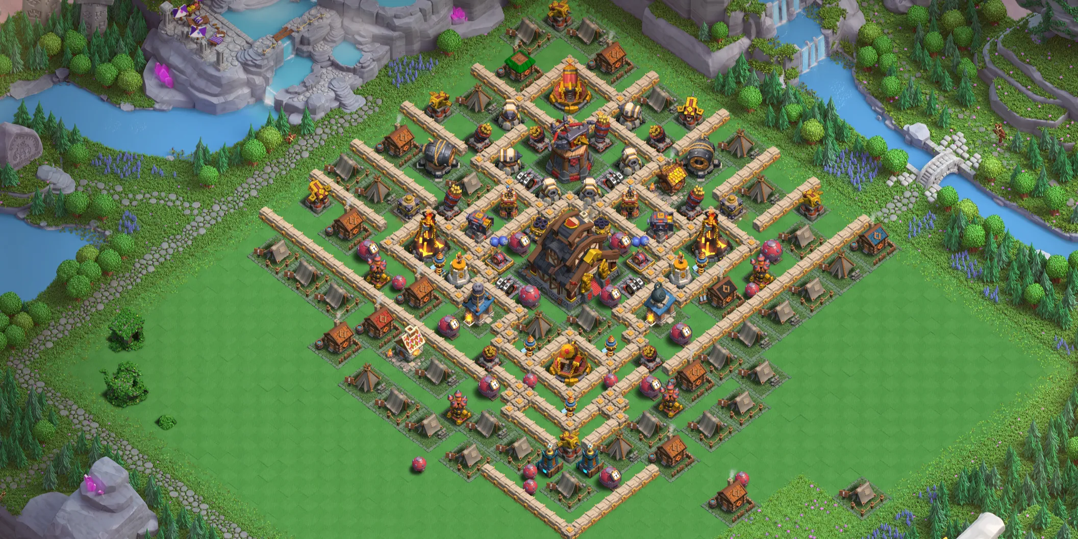 Best Capital Peak Level 9 Base Layout - Clash of Clans Capital Hall 9 Design Base no. 3