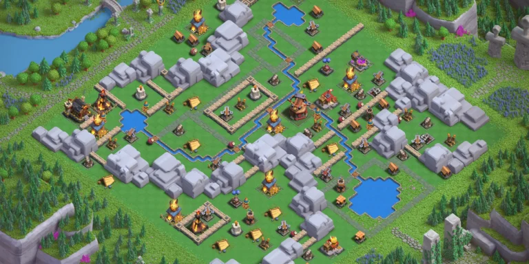 Best Dragon Cliffs Level 5 Layout - Clash of Clans Capital District Base Designs, Base #03