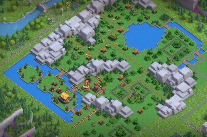 Goblin Mines Level 1 layout - Strong Clash of Clans Capital District base with copy link Base no. 1