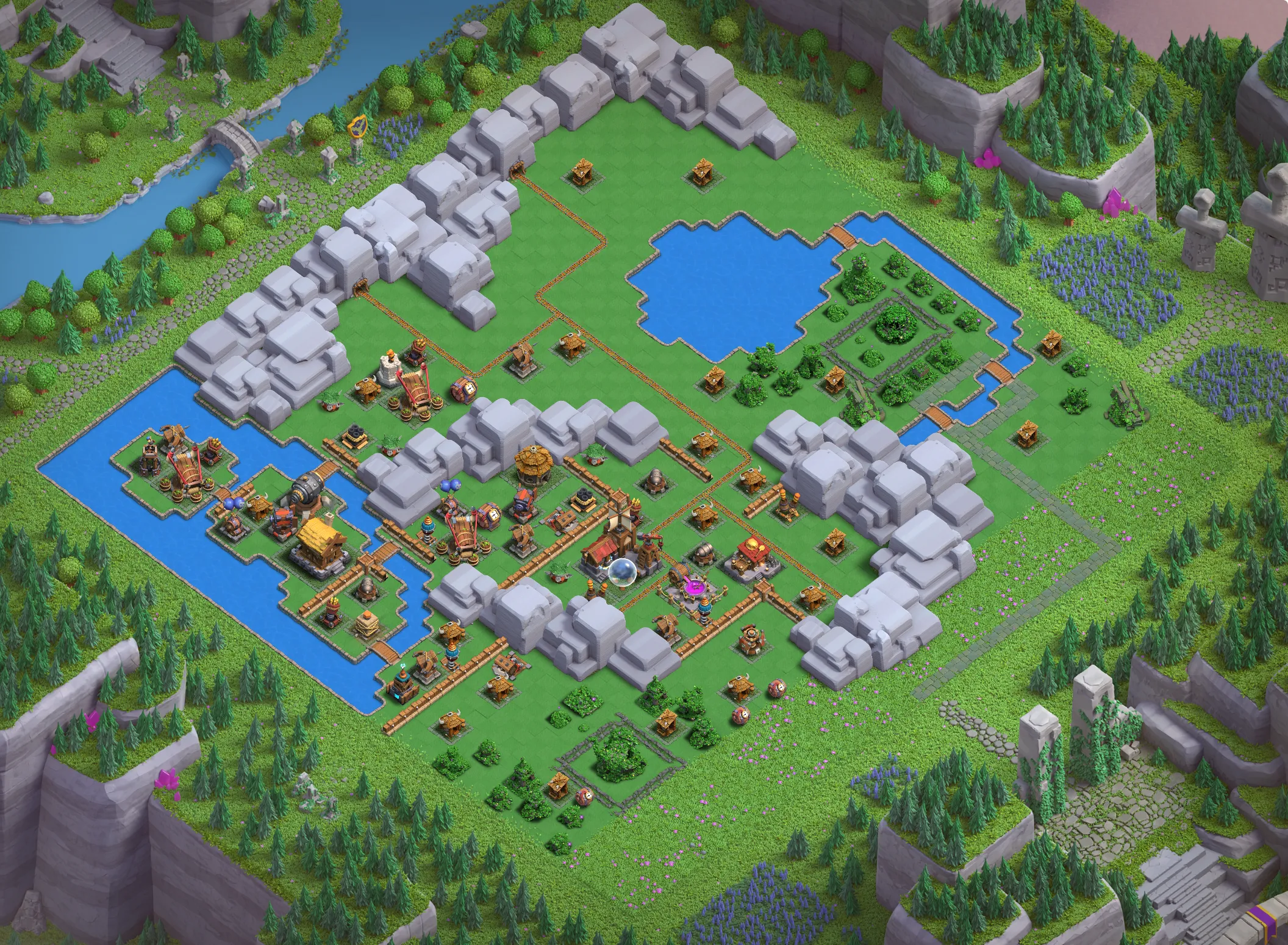 Goblin Mines Level 2 layout - Strong Clash of Clans Capital District base with copy link Base #1