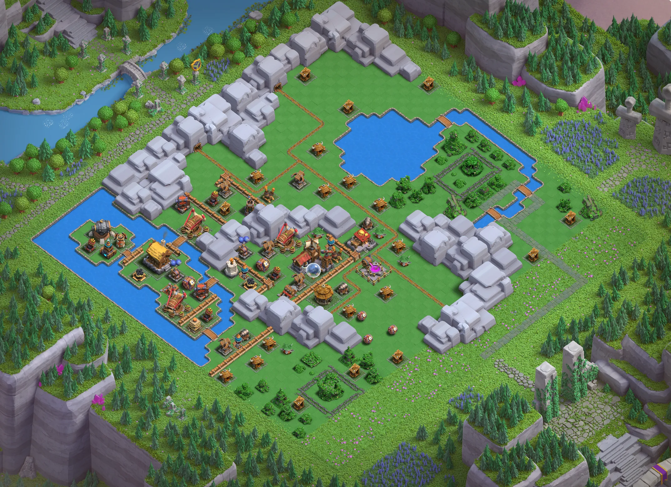 Goblin Mines Level 2 layout - Strong Clash of Clans Capital District base with copy link Base #3