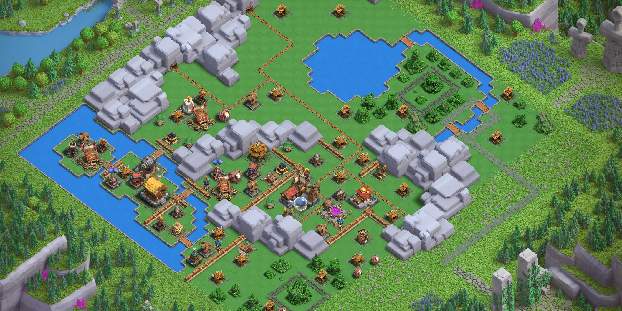 Goblin Mines Level 2 layout - Strong Clash of Clans Capital District base with copy link Base no. 1