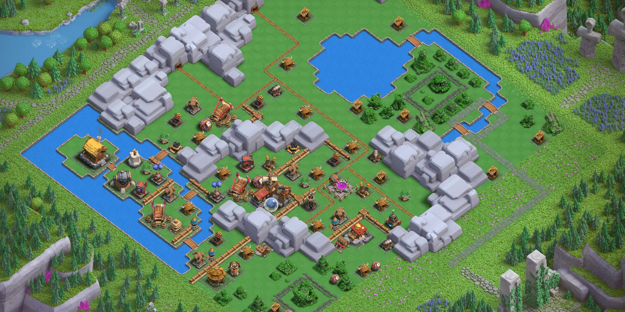 Goblin Mines Level 2 layout - Strong Clash of Clans Capital District base with copy link Base no. 2