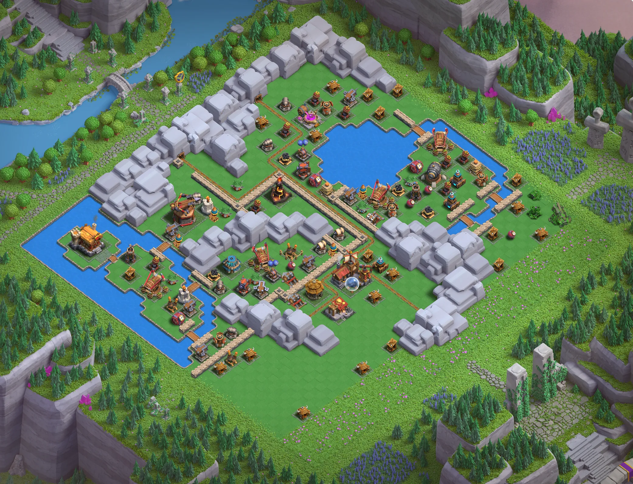 Goblin Mines Level 4 layout - Strong Clash of Clans Capital District base with copy link Base #1