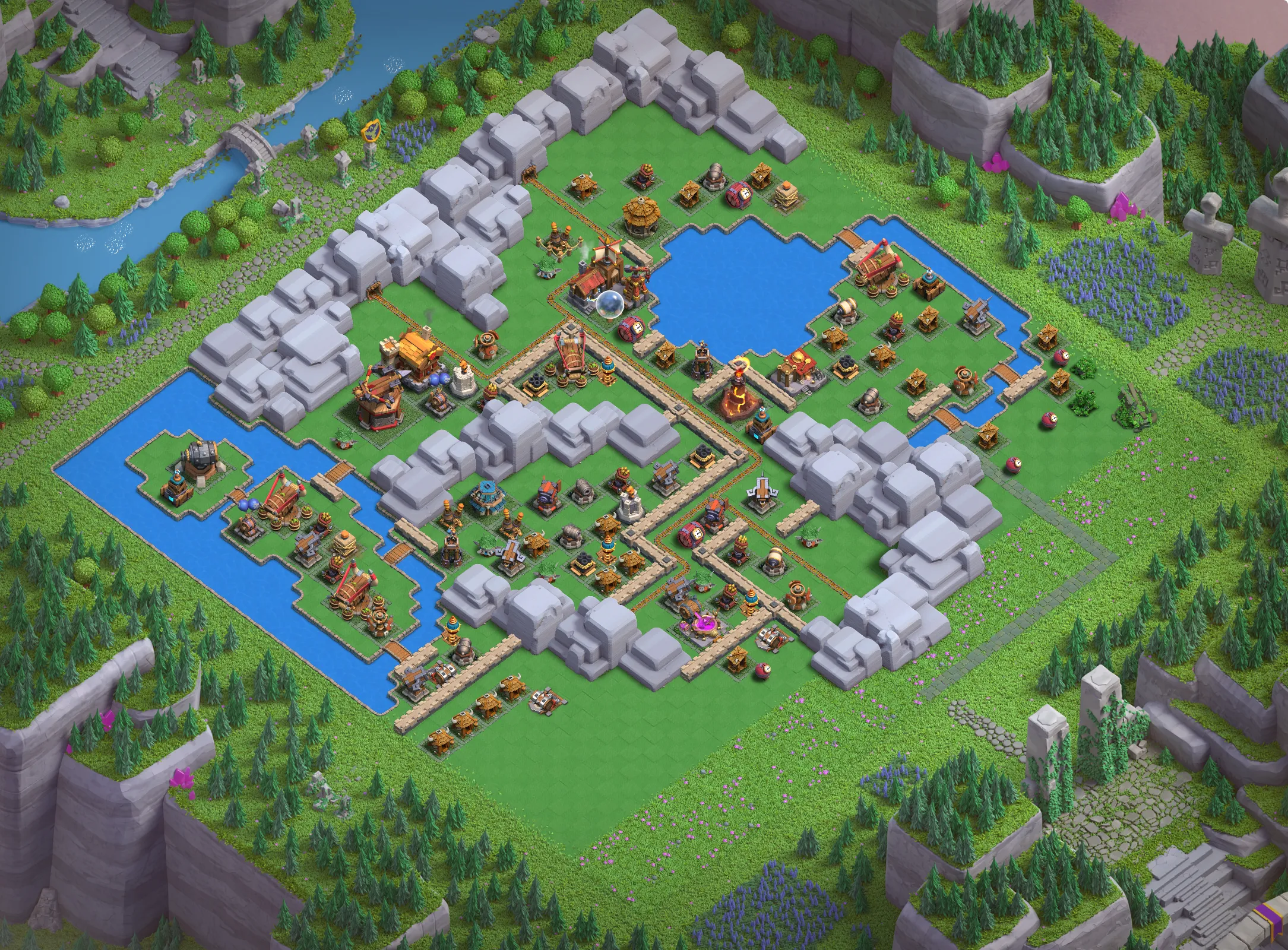 Goblin Mines Level 4 layout - Strong Clash of Clans Capital District base with copy link Base #2