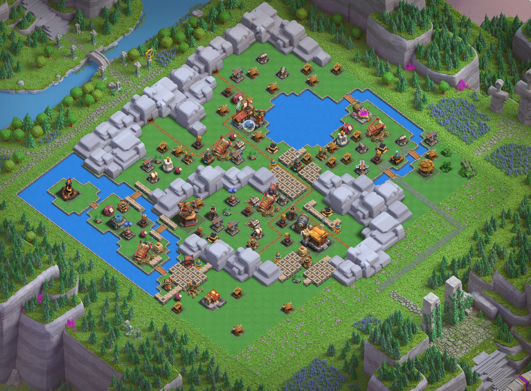 Goblin Mines Level 4 layout - Strong Clash of Clans Capital District base with copy link Base #3