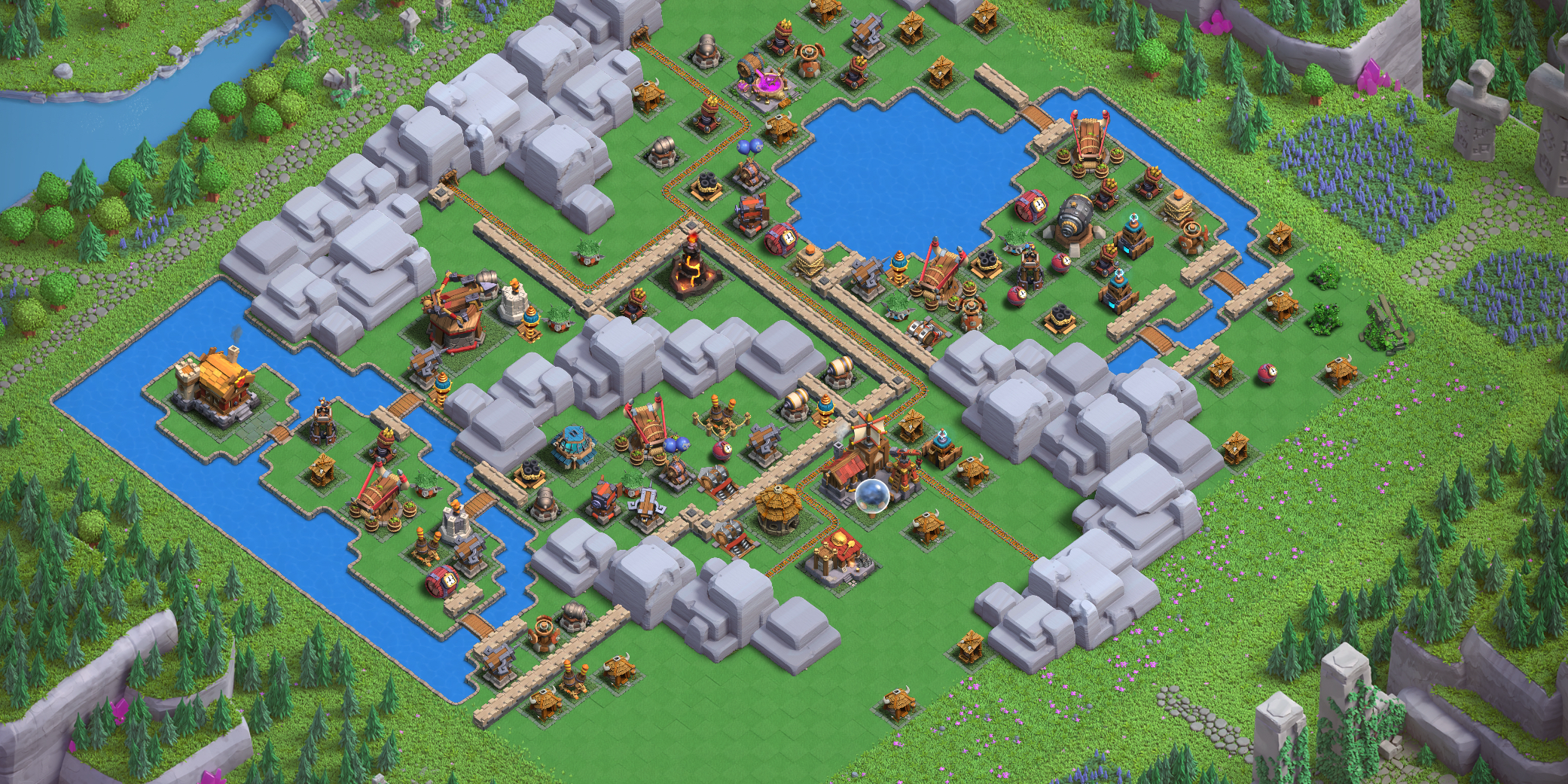 Goblin Mines Level 4 layout - Strong Clash of Clans Capital District base with copy link Base no. 1