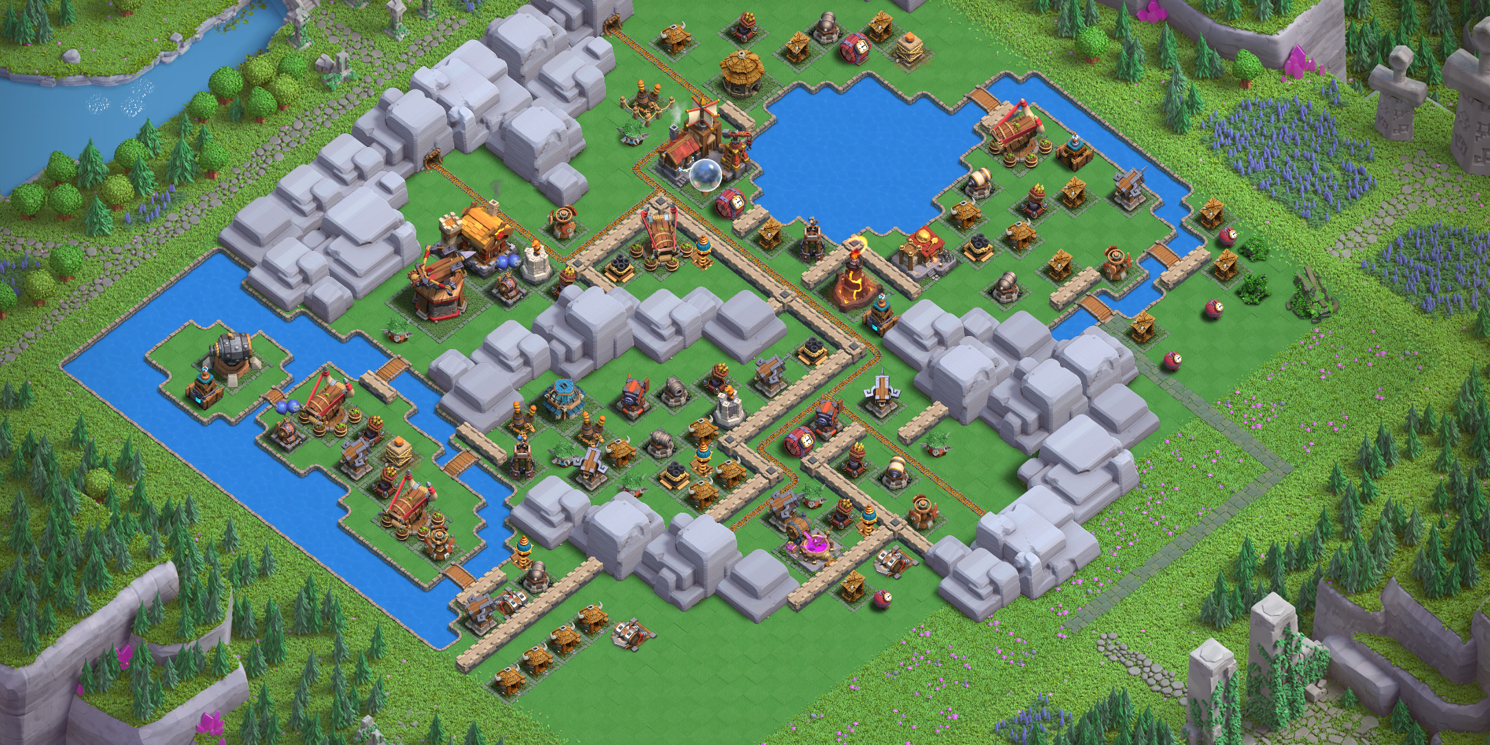 Goblin Mines Level 4 layout - Strong Clash of Clans Capital District base with copy link Base no. 2