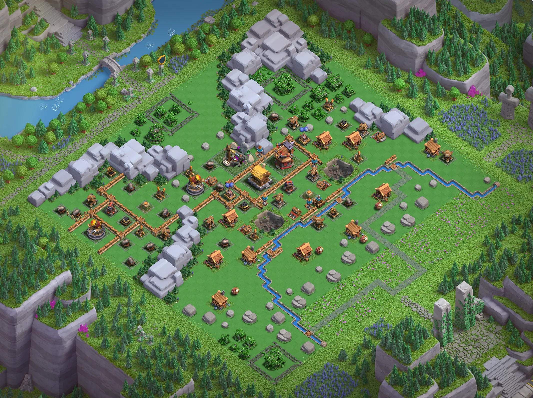 Golem Quarry Level 2 layout - Strong Clash of Clans Capital District base with copy link Base #1